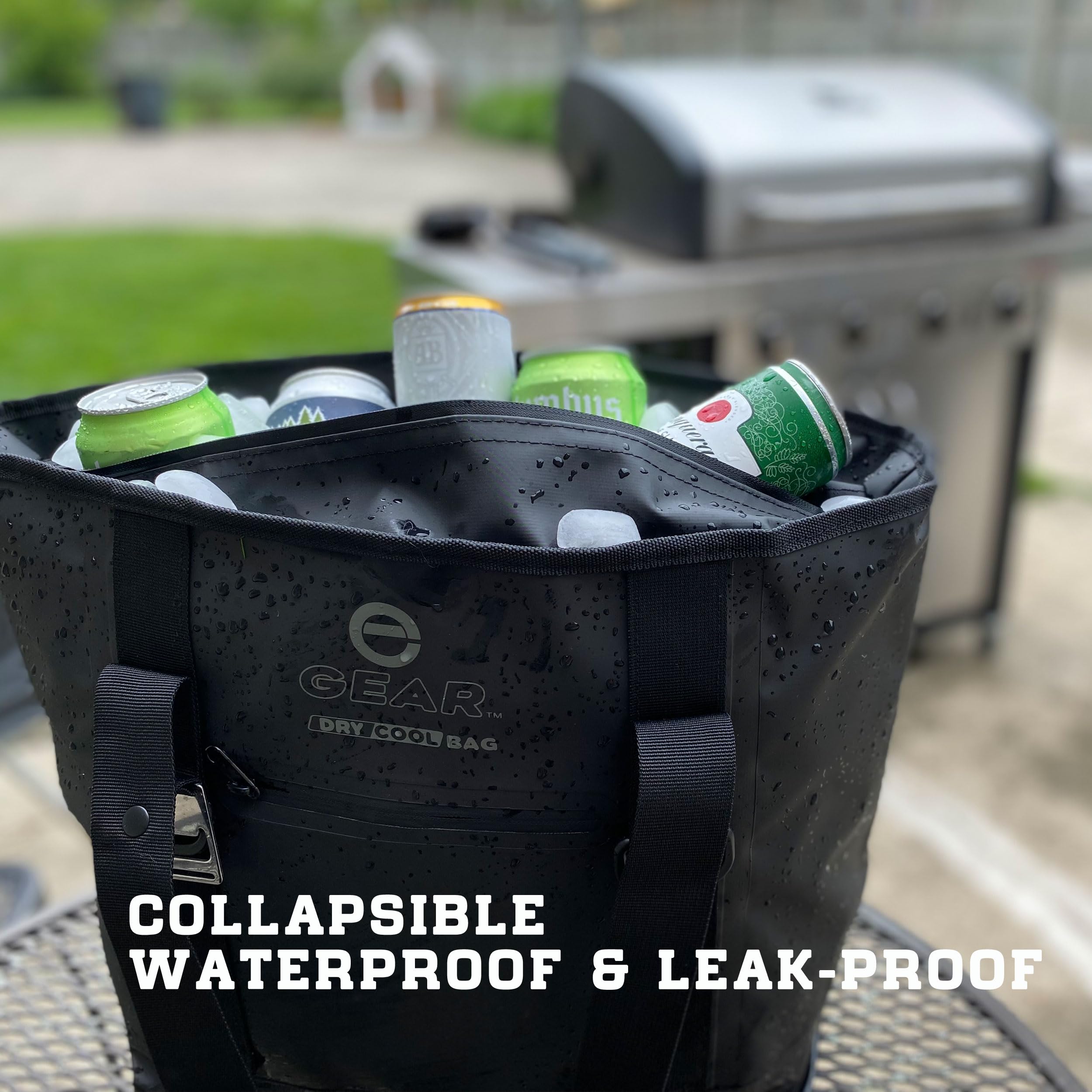 Dry Bag Cooler Tote – Collapsible, Waterproof & Leak-Proof Soft Sided Cooler Bag for 20 Cans | Perfect for Pool, Beach, Picnics, Camping & Outdoor Adventures