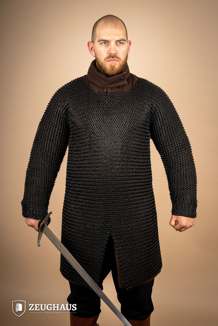 Chainmail Hauberk Armor - 10mm Round Ring Medieval Knight Costume | Perfect for LARP, Cosplay, Renaissance Fairs & Historical Reenactments