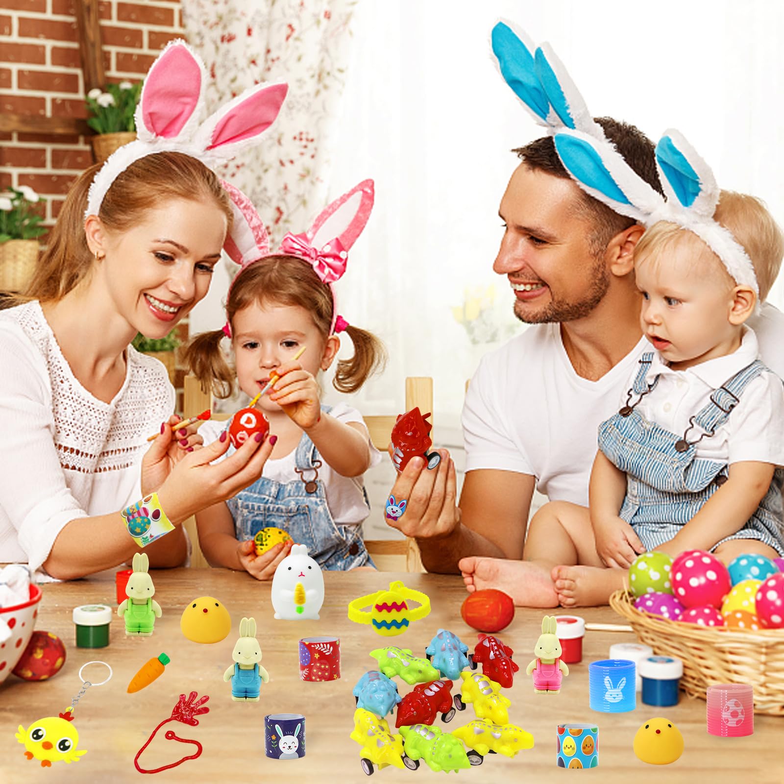 60 Pcs Prefilled Easter Eggs with Assorted Toys - Plastic Easter Eggs Filled with Fun Surprises for Easter Egg Hunts, Basket Stuffers & Party Favors - Perfect for Boys & Girls Easter Celebrations, Classroom Activities & Birthday Party Games