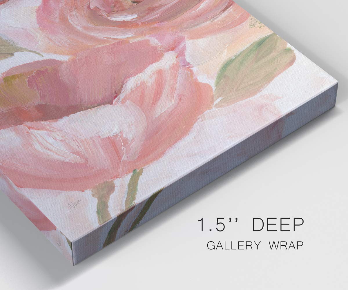 Abstract Red Floral Canvas Wall Art - Modern Flower Painting Print for Home Decor, 20