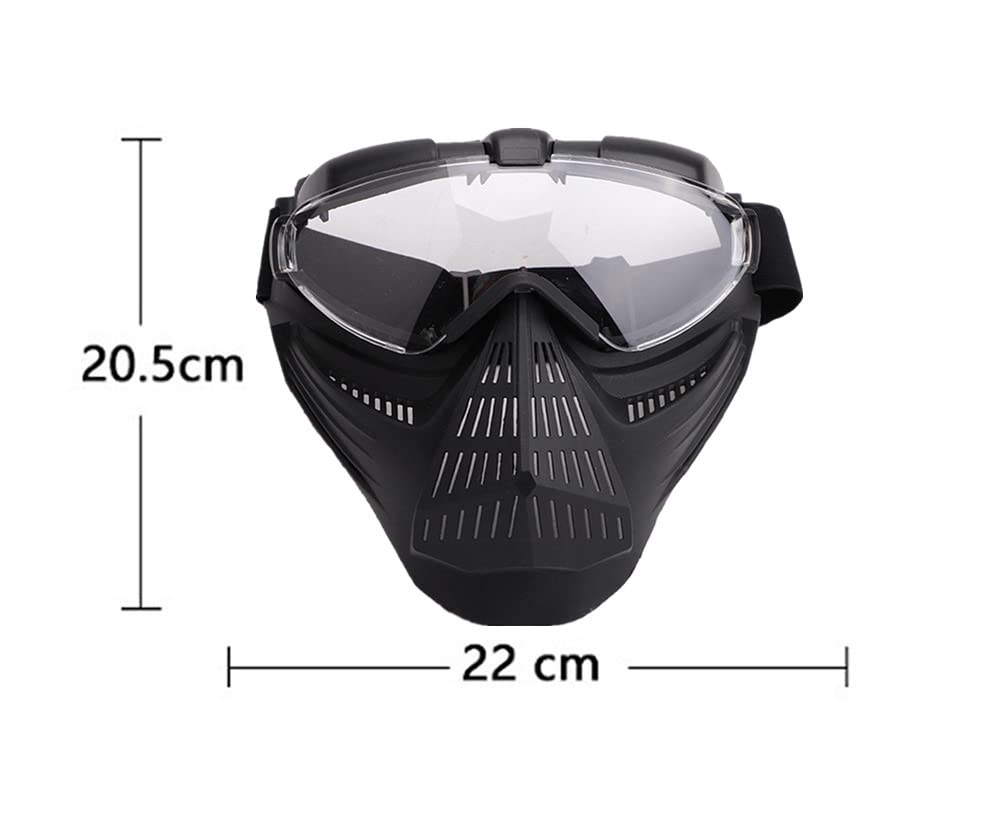 Airsoft Mask Full Face Protection - Skull Skeleton Tactical Goggles for CS Paintball Games | Impact Resistant Military Gear for Airsoft & Outdoor Sports Enthusiasts