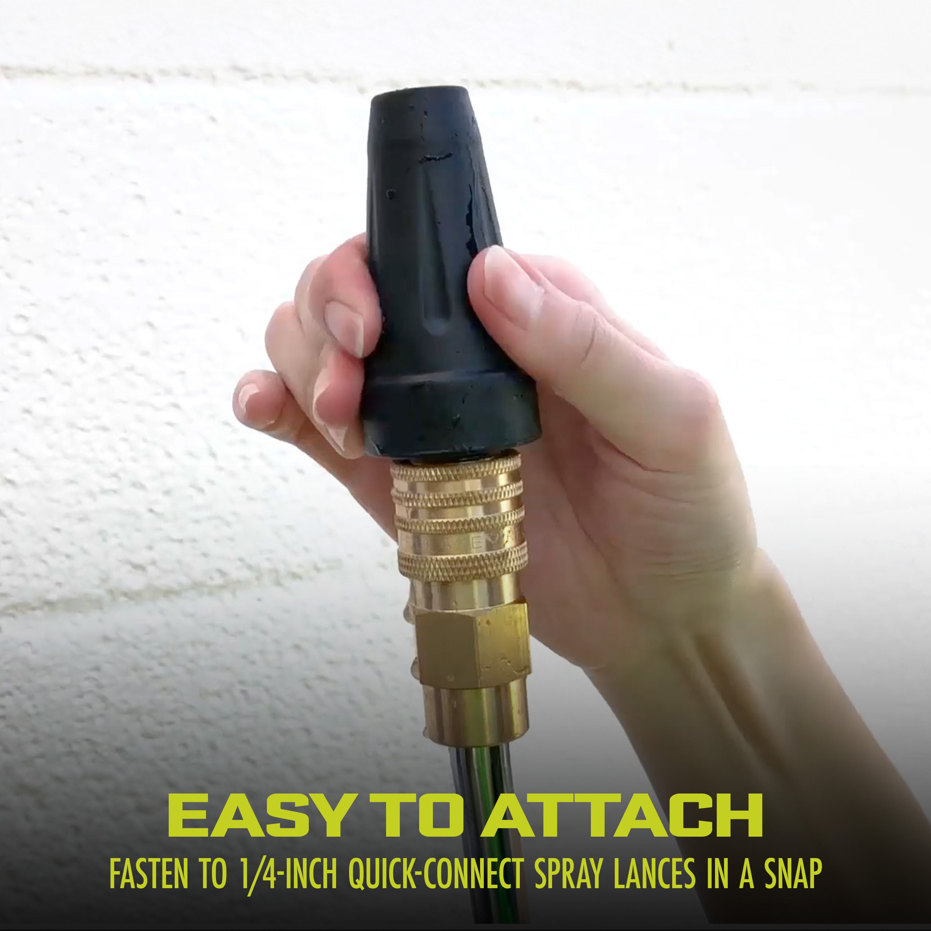 Sun Joe SPX TSN 34S Universal Turbo Head Spray Nozzle for SPX Series Pressure Washers - Quick Connect Adapter for High-Pressure Cleaning of Driveways, Decks & Outdoor Surfaces