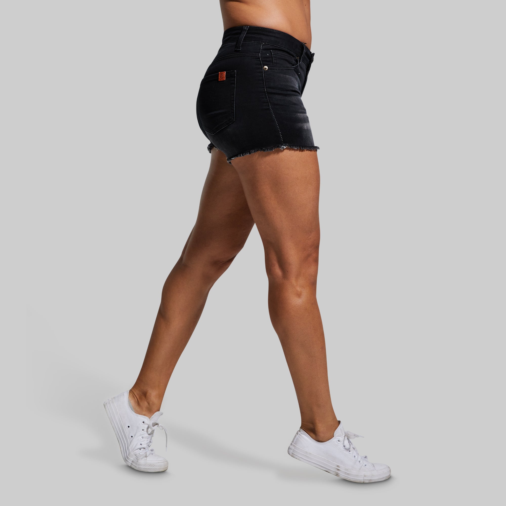 FLEX Stretchy Jean Shorts for Women - Comfortable High Waist Denim Shorts (Black) | Perfect for Summer, Casual Outfits & Beach Wear