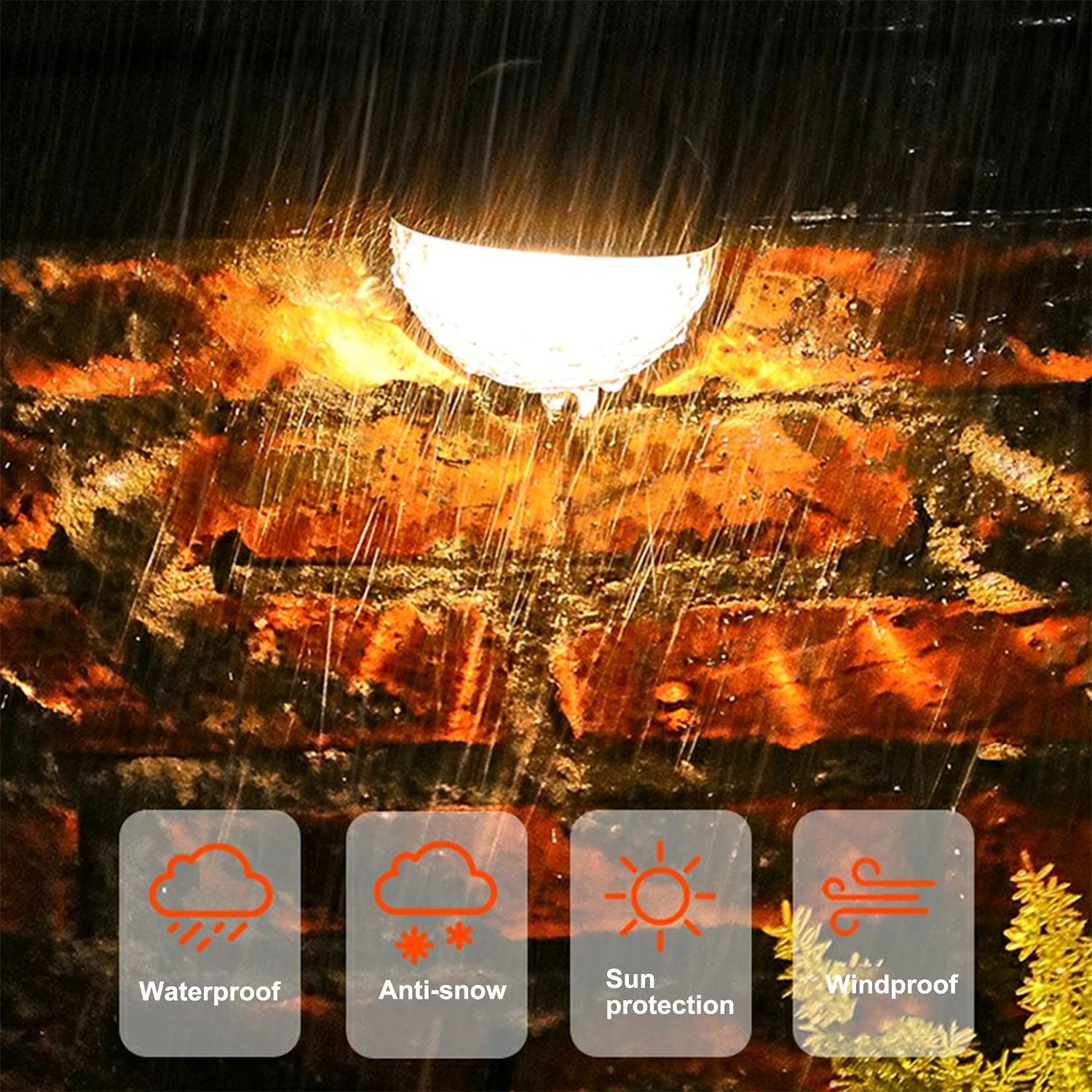 2 Pack Solar Fence Lights - Waterproof Outdoor Deck & Wall Lights for Yard, Stairs, Garden