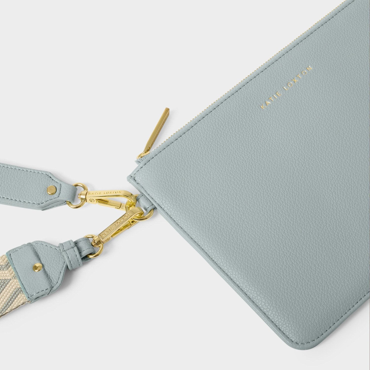 Katie Loxton Hallie Wristlet Pouch in Duck Egg Blue | Small Crossbody Bag for Women | Perfect for Travel, Shopping & Everyday Essentials