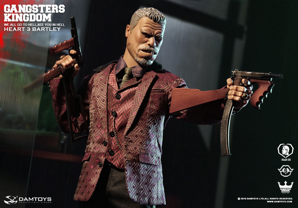 1/6 Scale Gangsters Kingdom Heart 3 Bartley GK014 Action Figure by Damtoys - Collectible Crime-Themed Model for Display & Photography