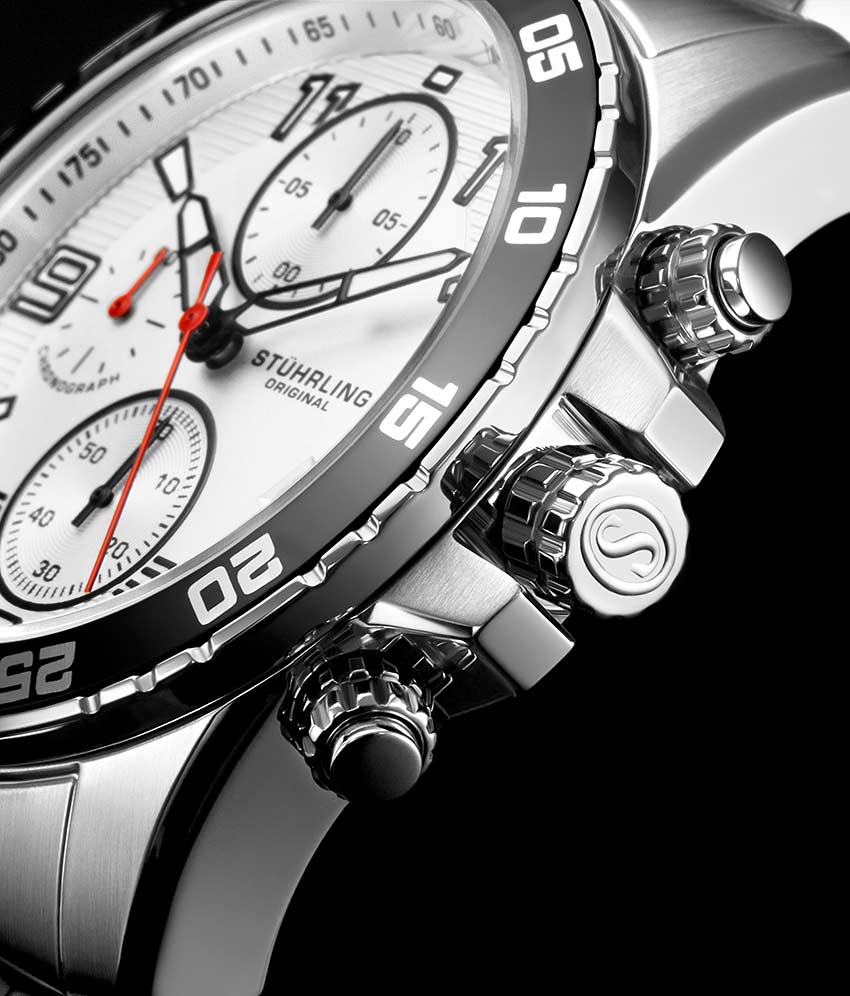 Concorso 985 Quartz 40mm Chronograph Watch for Men - Waterproof Sports Chrono Wristwatch - Perfect for Running, Swimming & Outdoor Activities
