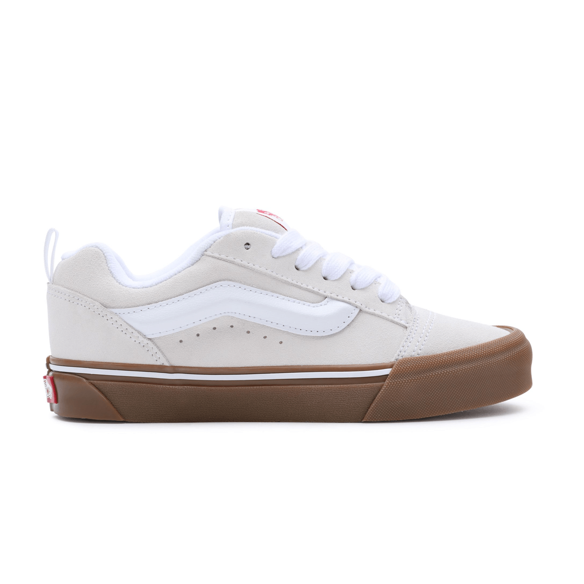 Knu Skool 'White' Sneakers - Trendy Retro Skate Shoes for Men & Women - Perfect for Streetwear, Casual Outfits & Skateboarding