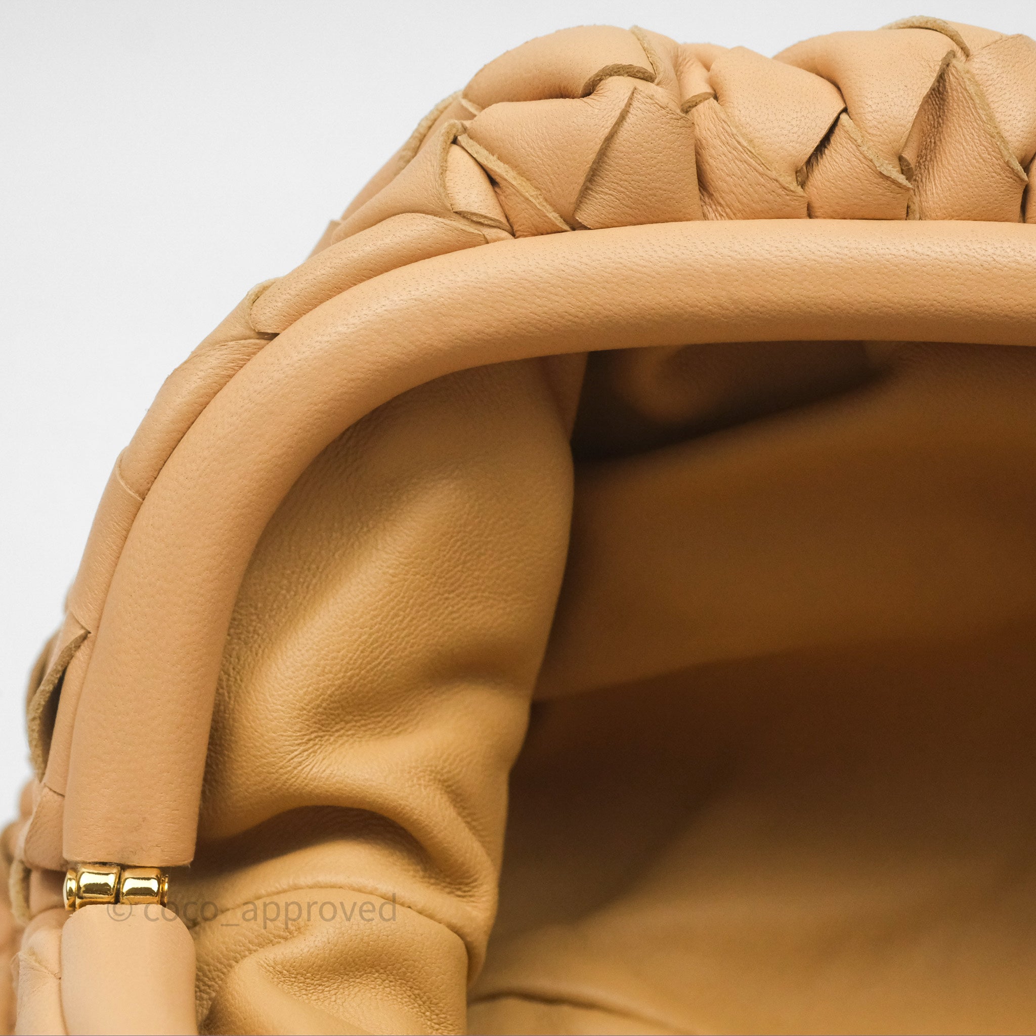 Bottega Veneta Mini Pouch Intrecciato Lambskin Crossbody Bag in Beige | Luxury Leather Clutch for Women | Perfect for Evening Parties, Date Nights & Special Occasions
