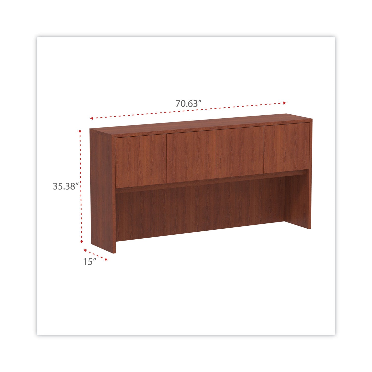 Alera Valencia Series Hutch with Doors - 4 Compartments Office Storage Cabinet, 70.63