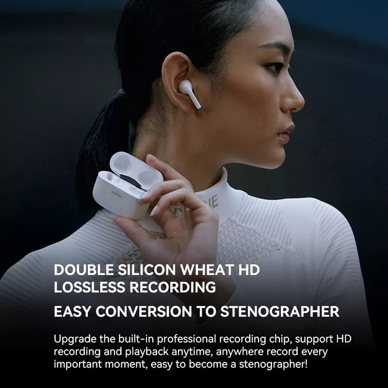 Sanag T82S Pro Wireless Bluetooth Earbuds with Built-in Memory, Half In-Ear Design for Comfort - Perfect for Gym, Running, Commuting & Workouts