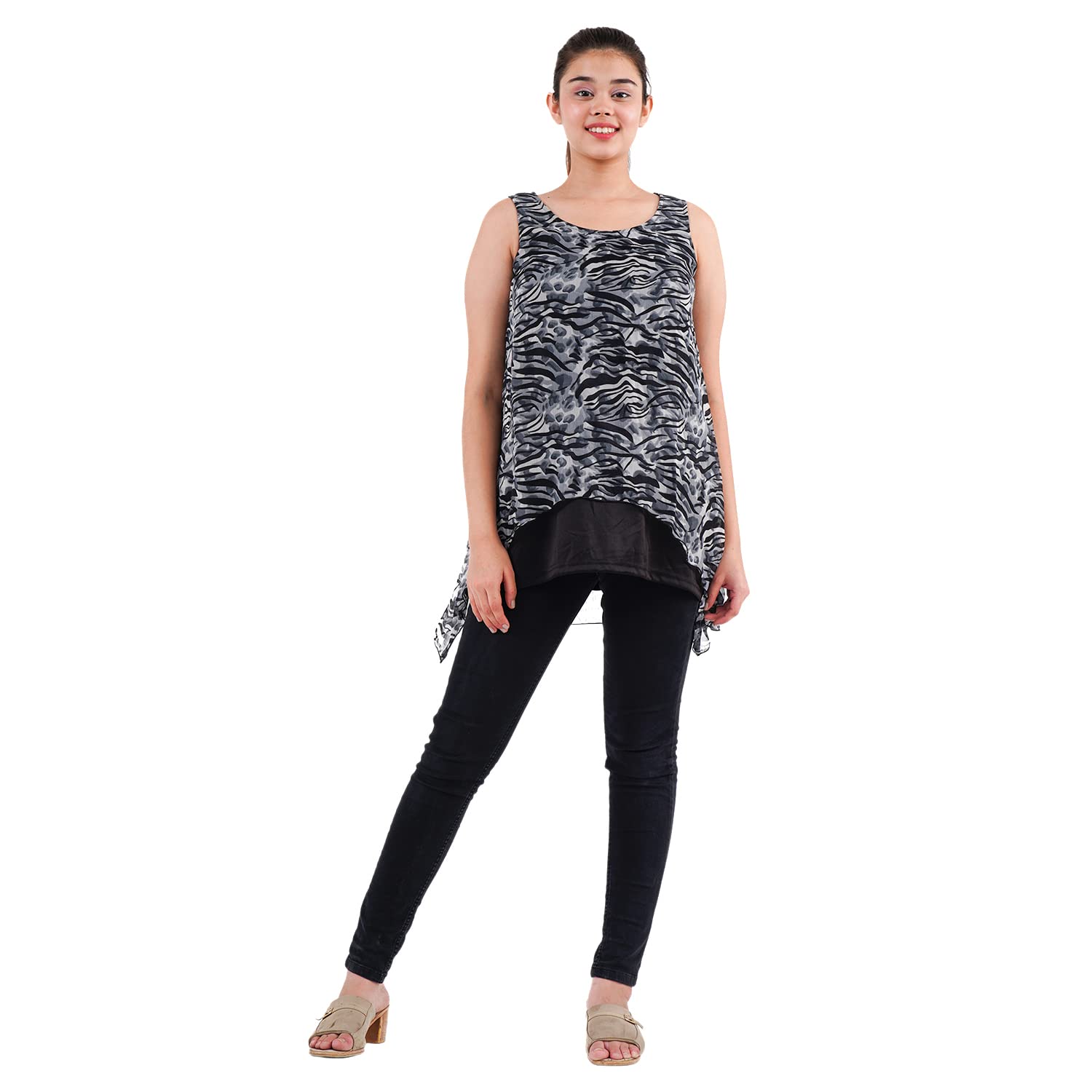 Elegant Black Chiffon Floral Print Top for Women - Perfect Graduation Gift & Party Wear - Size S-XXL | Casual & Formal Occasions