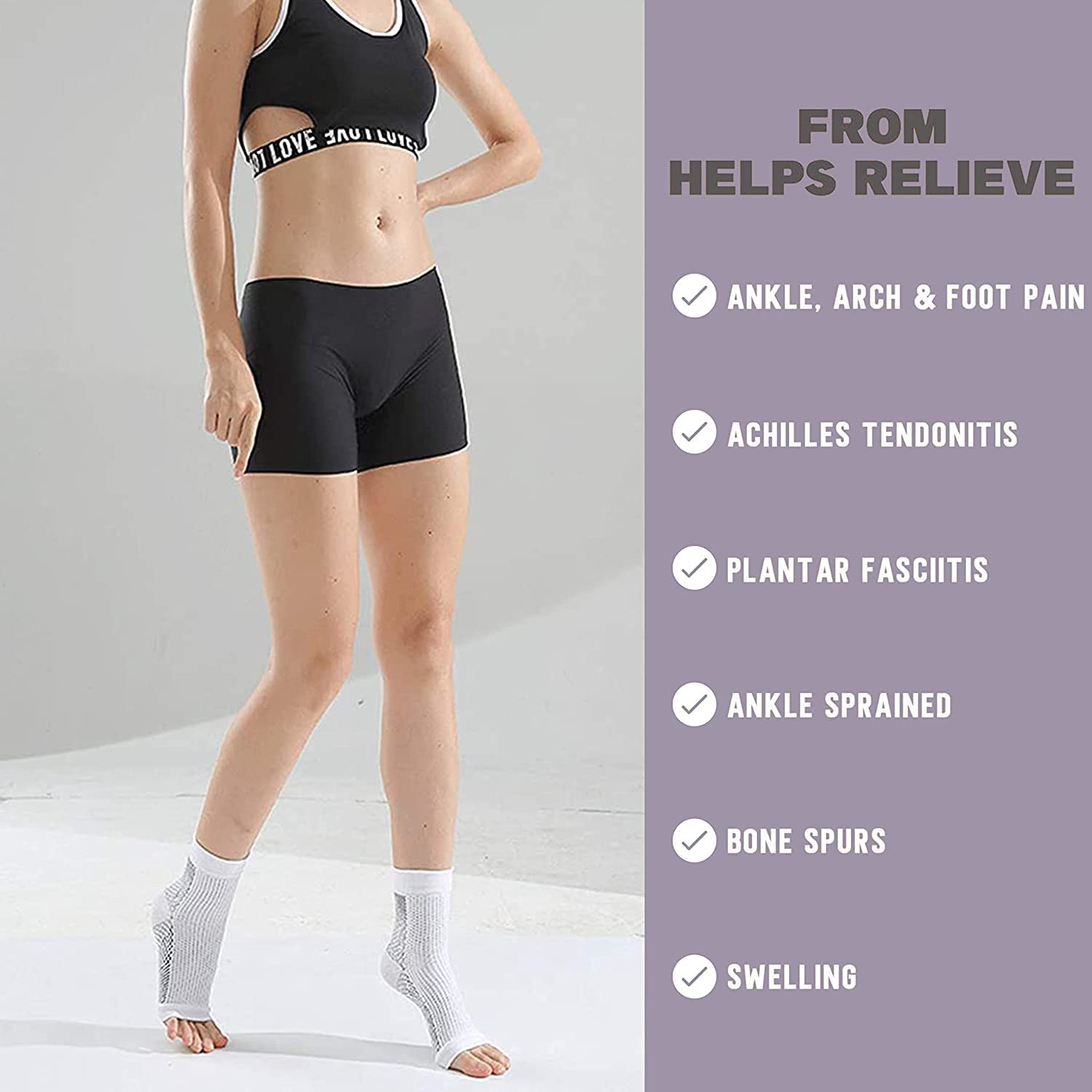 3 Pairs Neuropathy Socks for Women & Men - Breathable Compression Socks for Pain Relief, Anti-Slip Ankle Socks - Ideal for Diabetic Foot Care, Circulation Support & All-Day Comfort