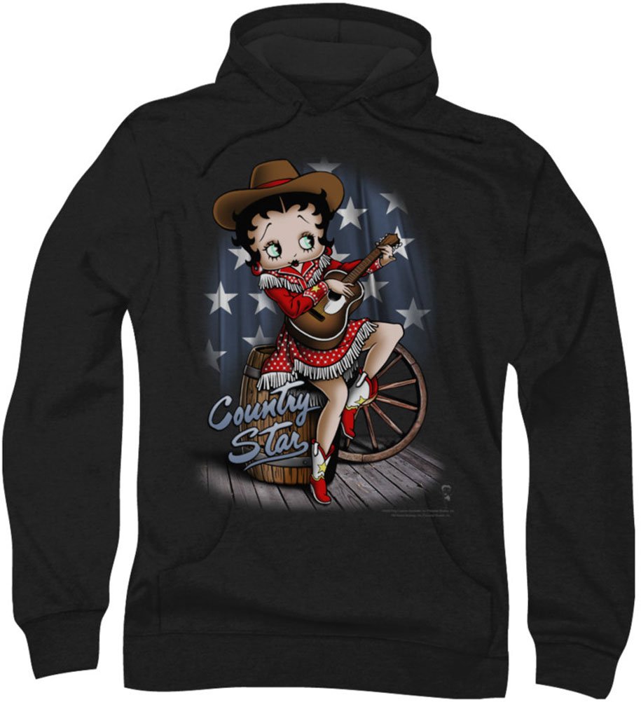 Betty Boop Men's Country Star Hoodie - Stylish & Comfortable Pullover for Casual Wear, Outdoor Activities & Fan Merchandise