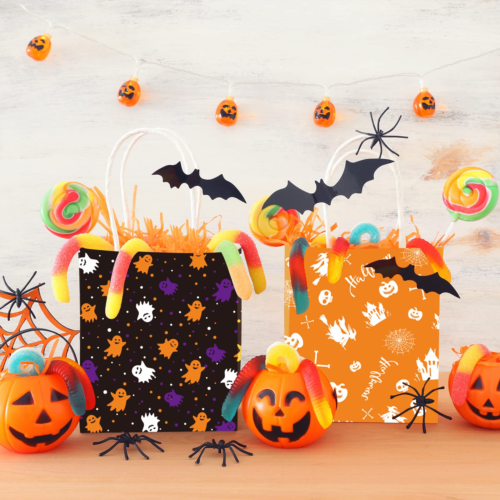 MIAHART 48-Sheet Halloween Pattern Paper Set - A4 Size Decorative Craft Paper for Card Making, Scrapbooking, Origami & DIY Projects - 12 Festive Designs for Halloween Party Decorations, Gift Wrapping & School Crafts