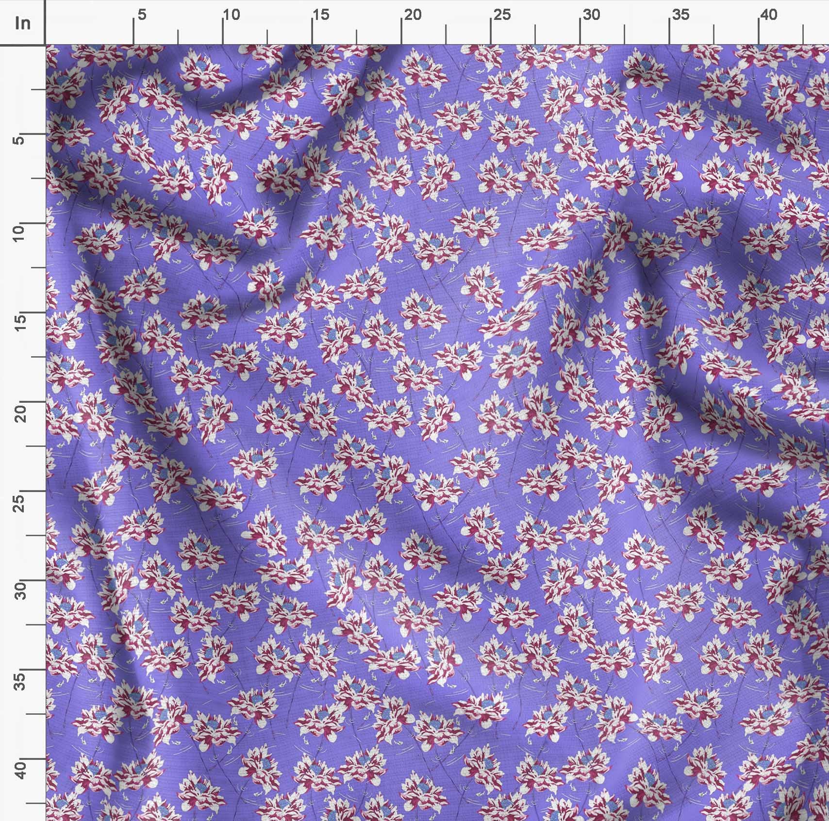 Soimoi Moss Georgette Brown Fabric by The Yard - 42 Inch Wide Floral Printed Fabric for Dresses, Curtains & DIY Crafts - Lightweight & Romantic Floral Pattern Material - Home Decor & Fashion Design