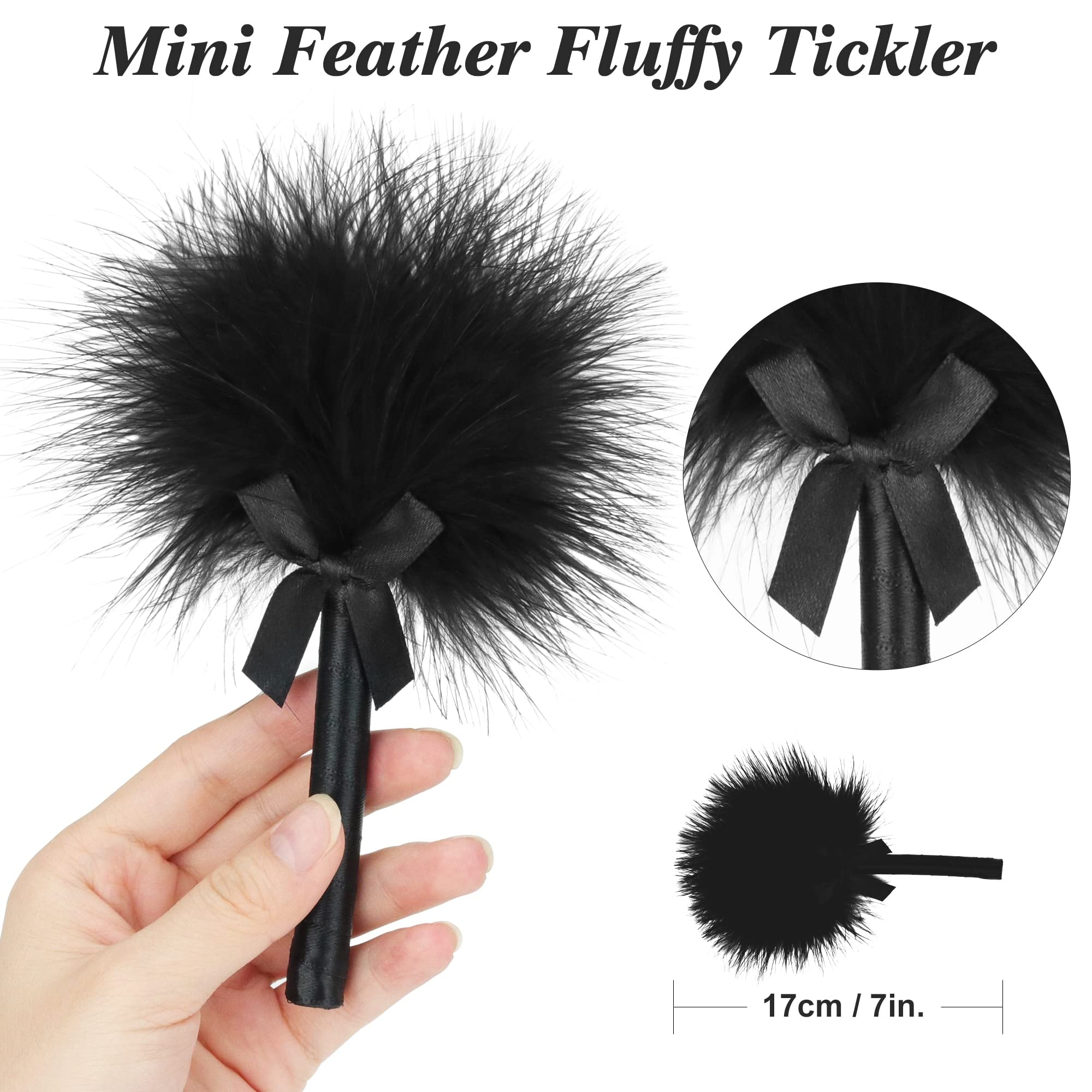 BDSM Bondage Kit for Couples - Adult Restraint Set with Ball Gag, Blindfold, Feather Tickler & Vibrator - Beginner Friendly BDSM Toys for Sensual Play & Spicing Up Relationships
