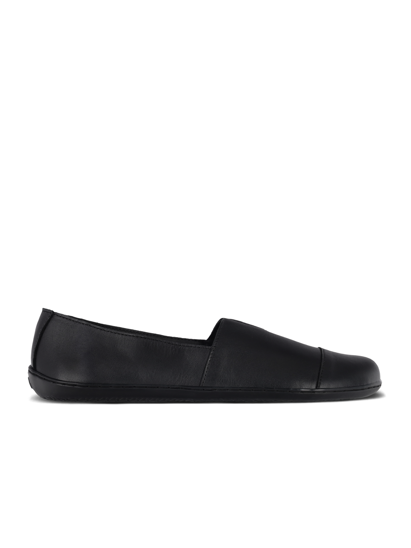 Barefoot Moccasins for Women - Be Lenka Rosaluna All Black Leather Minimalist Shoes | Comfortable House Slippers & Indoor/Outdoor Walking Shoes