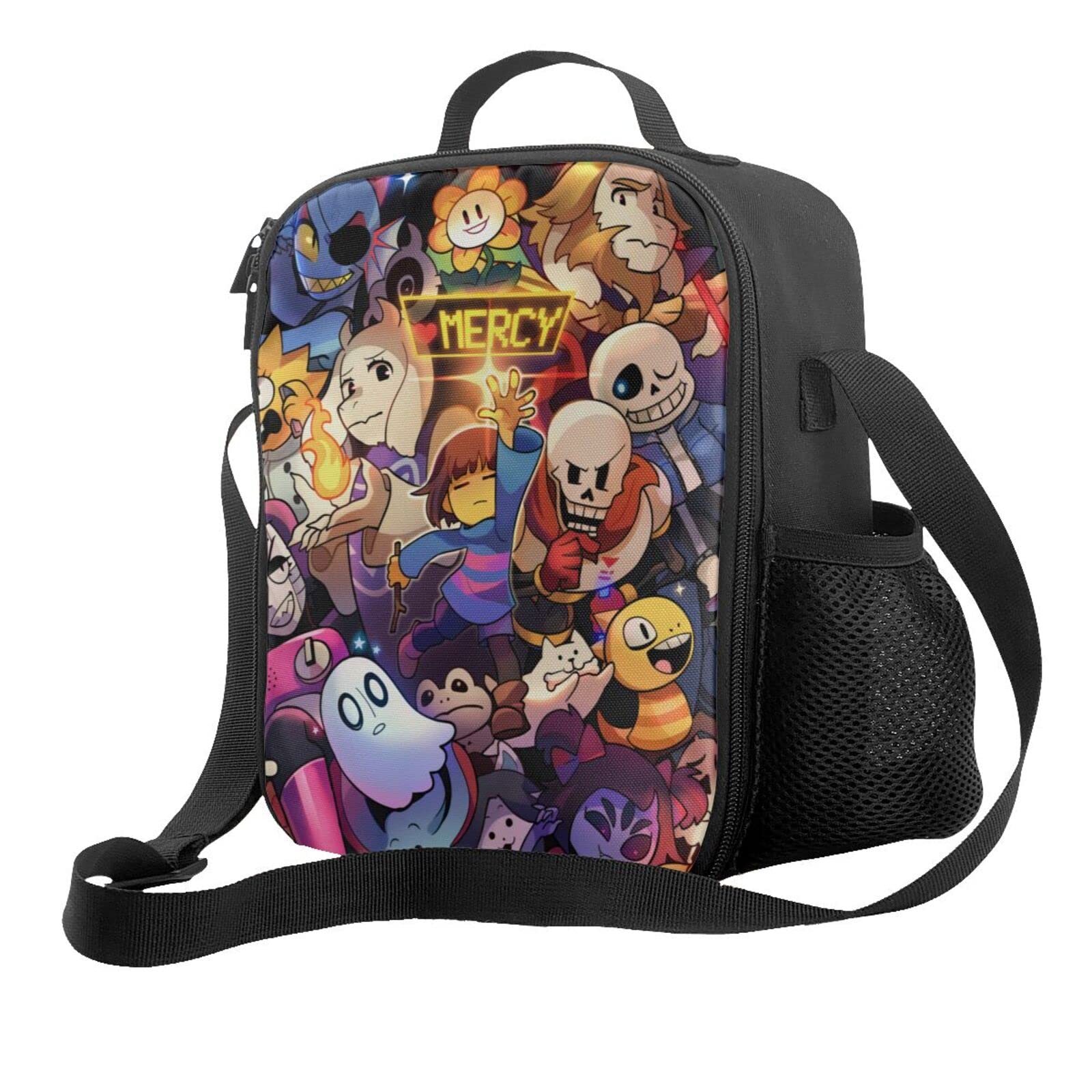 Undertale Insulated Lunch Box - Reusable Thermal Lunch Bag with Shoulder Strap for School, Office, Work, Picnic & Travel | Perfect for Kids & Adults Meal Prep