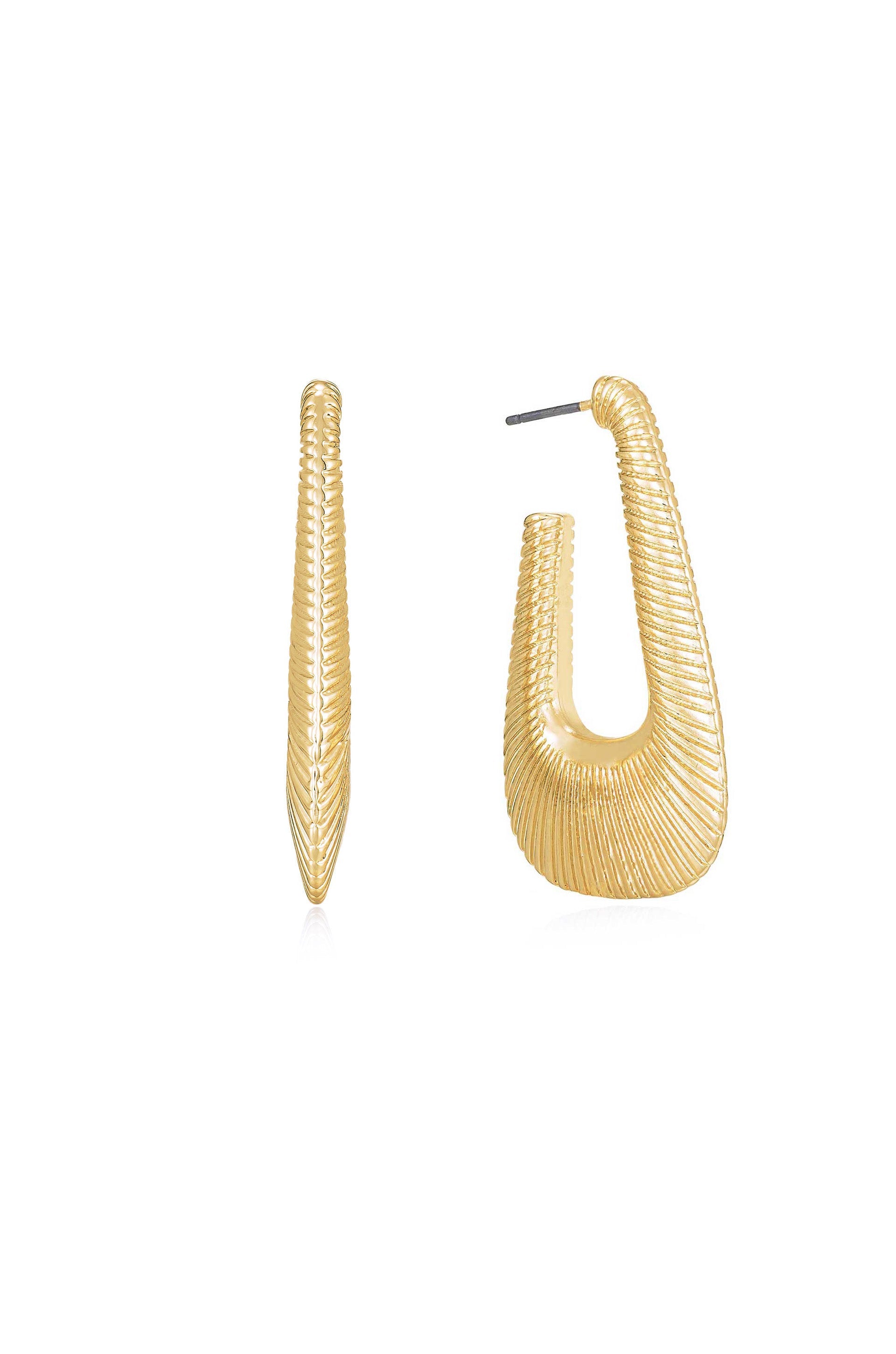 Cleopatra Inspired Hoop Earrings - Gold Egyptian Style Jewelry for Women | Perfect for Costume Parties, Date Nights & Boho Fashion