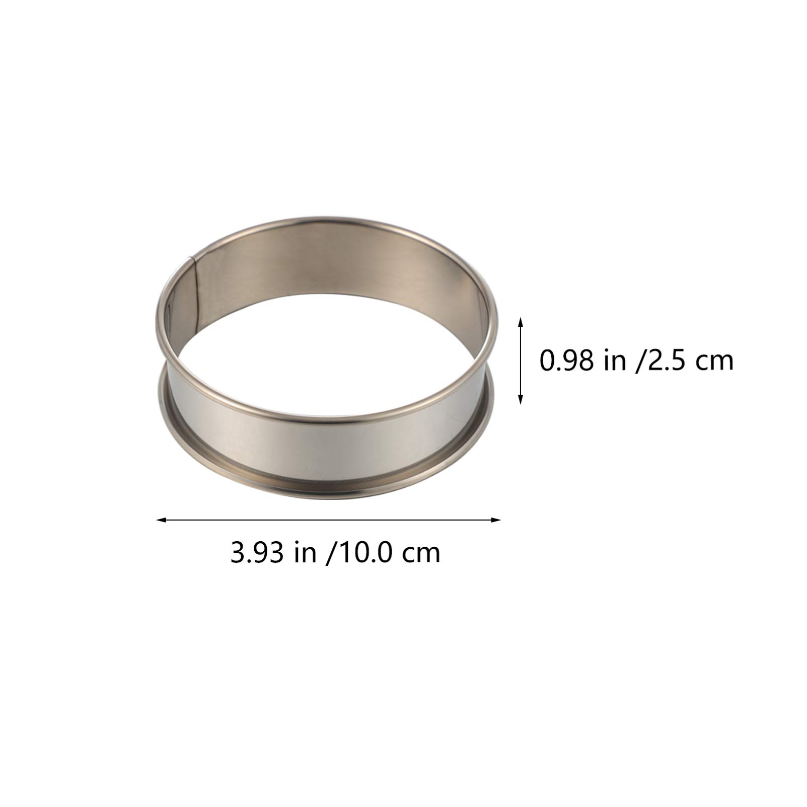 Hemoton 8-Piece Stainless Steel Mousse Ring Molds Set - Cake Baking Tools for Mousse, Cookies, Cheesecake & Desserts - Perfect for Home Baking, Party Treats & Professional Pastry Making