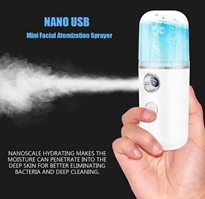 Portable Nano Facial Mister - Mini Cool Mist Steamer for Hydrating, Moisturizing & Pore Cleaning | Skin Care, Makeup & Eyelash Extensions | Perfect for Summer Cooling & Travel (Pink)