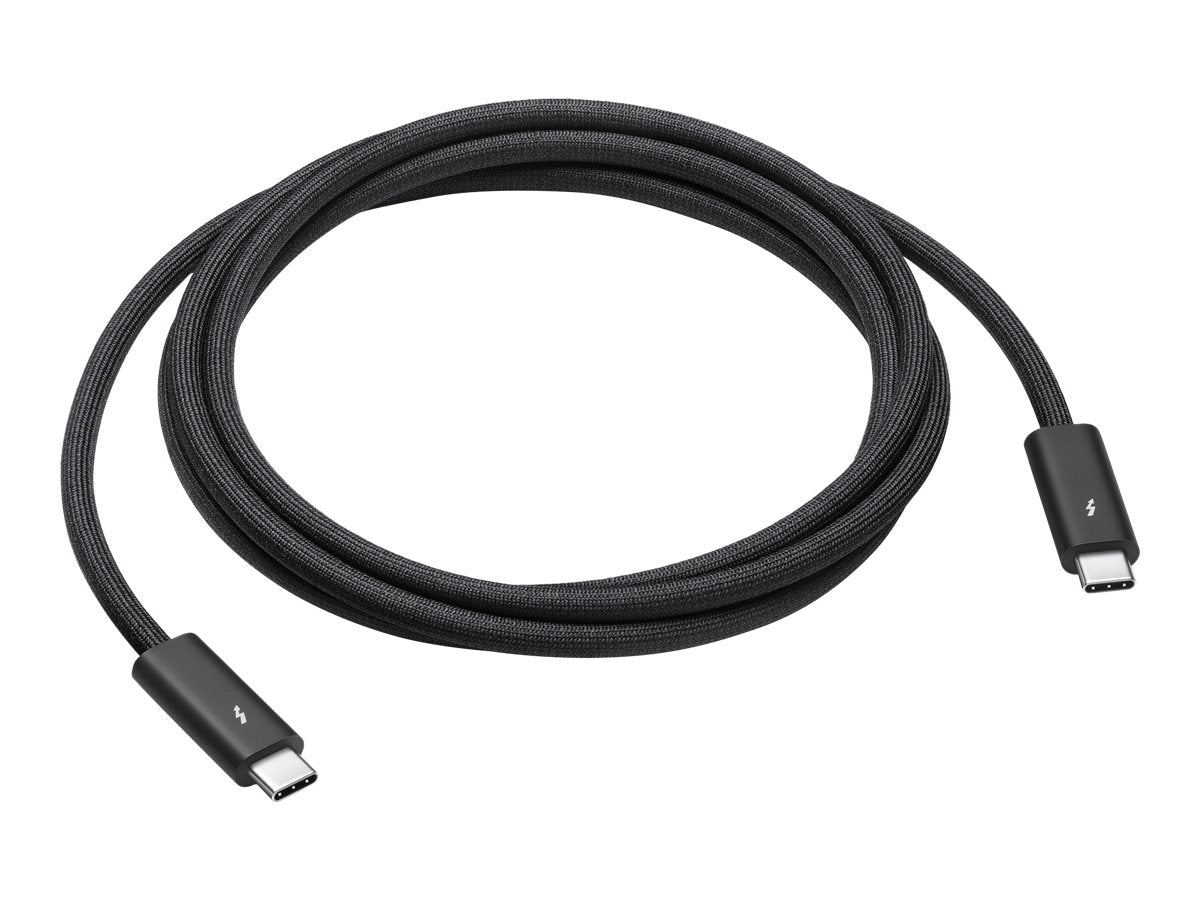 Apple Thunderbolt 4 Pro Cable 1.8m - USB-C to USB-C (24-pin M/M) - Supports Thunderbolt 3/4 & USB 3.1 Gen 2 - Daisy Chain Compatible - Black - Perfect for MacBook Pro, iMac & External Displays