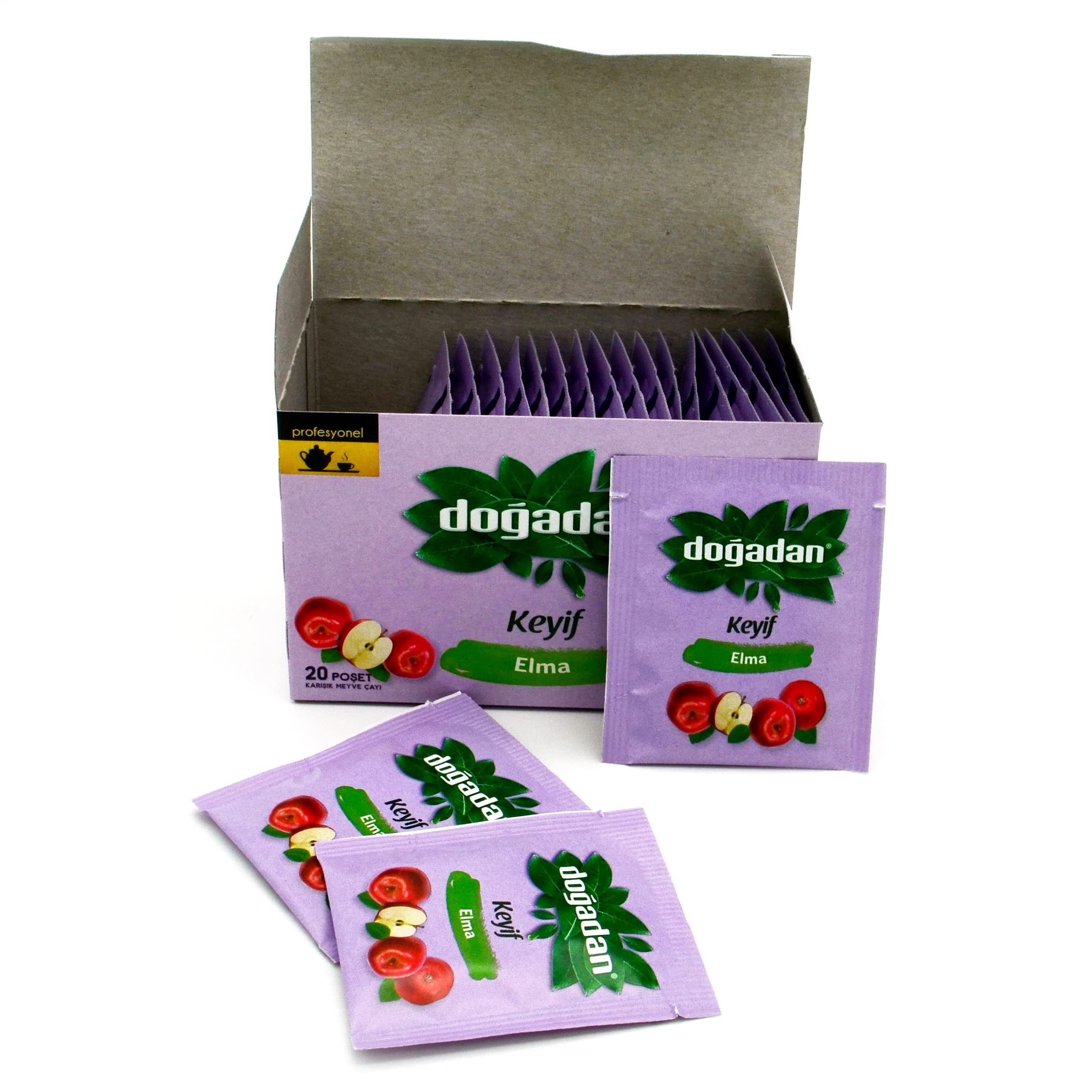 Organic Dogadan Apple Herbal Tea - 20 Tea Bags | Caffeine-Free, Natural Ingredients | Perfect for Relaxation & After-Meal Digestion