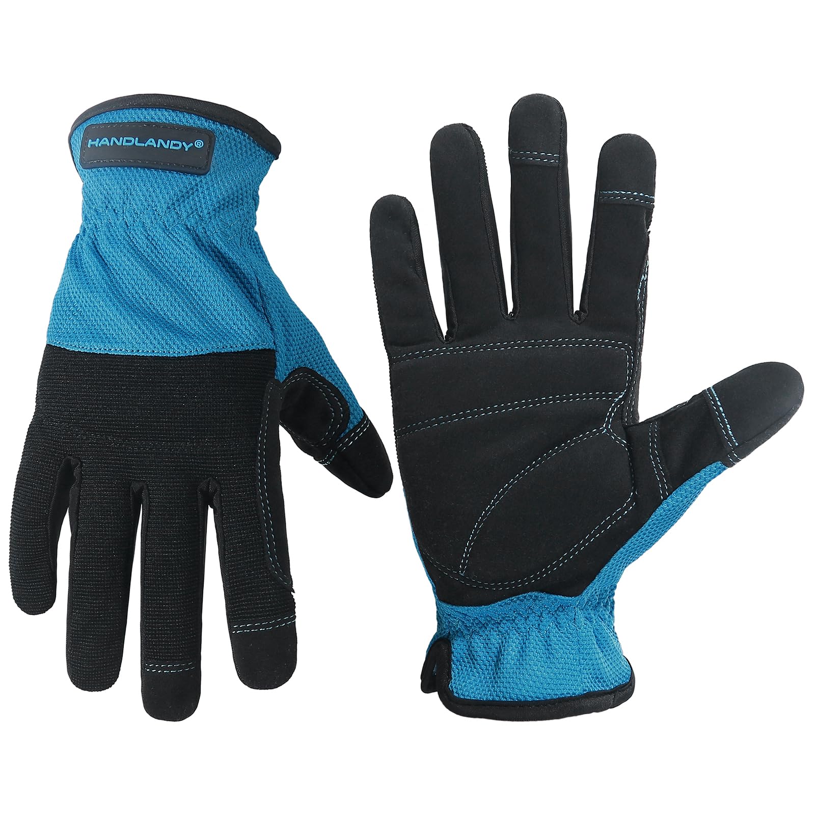 Handlandy Touchscreen Work Gloves for Men & Women - Mechanic & Yard Work