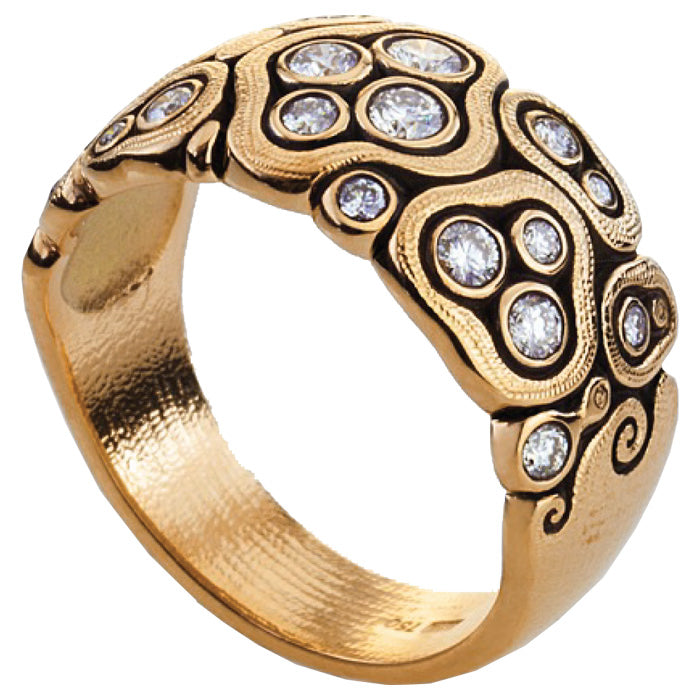 Alex Sepkus Swirling Water Dome Large Ring R 86RDA - Elegant Handcrafted Jewelry for Women, Perfect for Weddings, Parties & Special Occasions