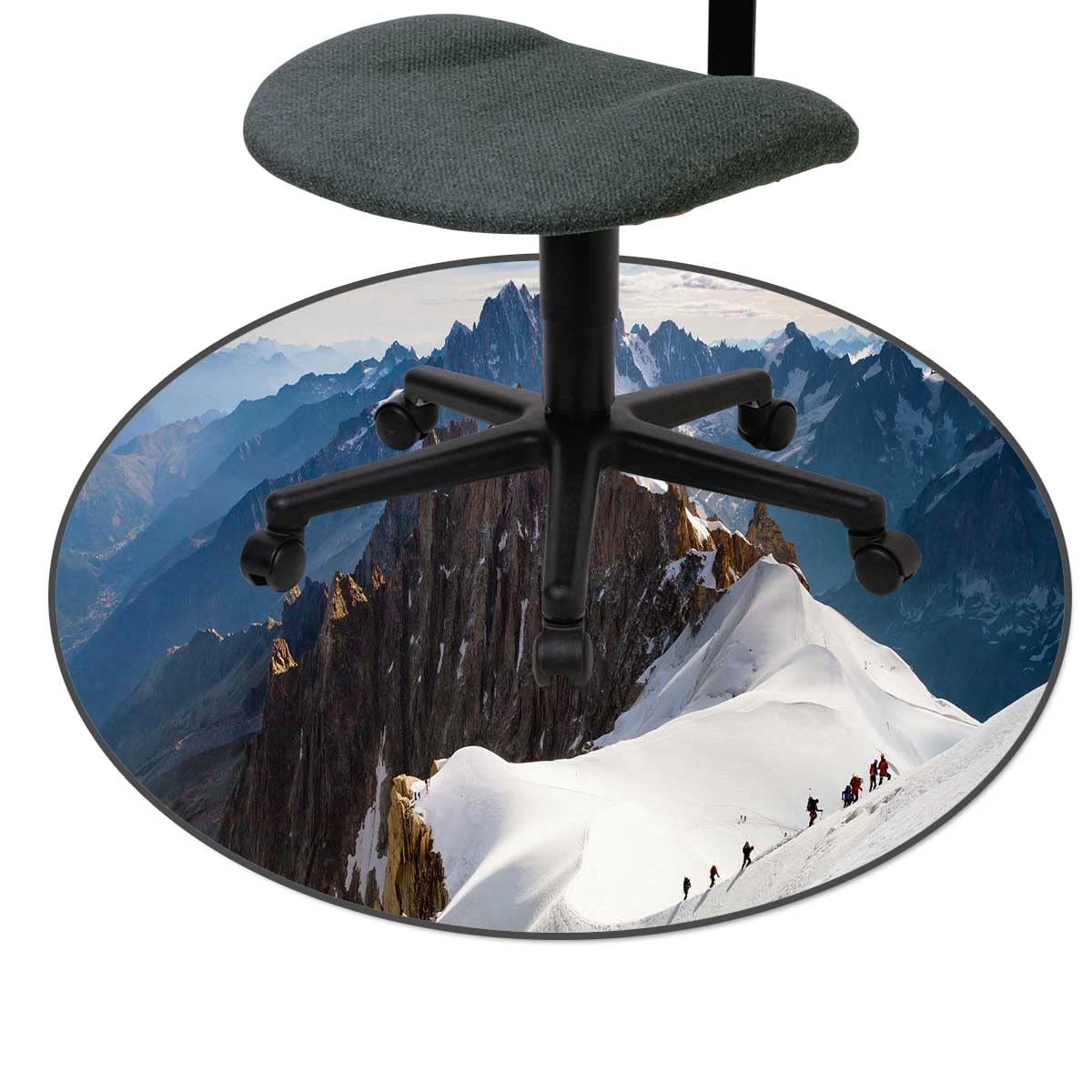 35 Inch Scenic Prints Computer Chair Mat for Carpet - Non-Slip Office Floor Protector, Gaming Desk Accessories for Home & Office Workspace