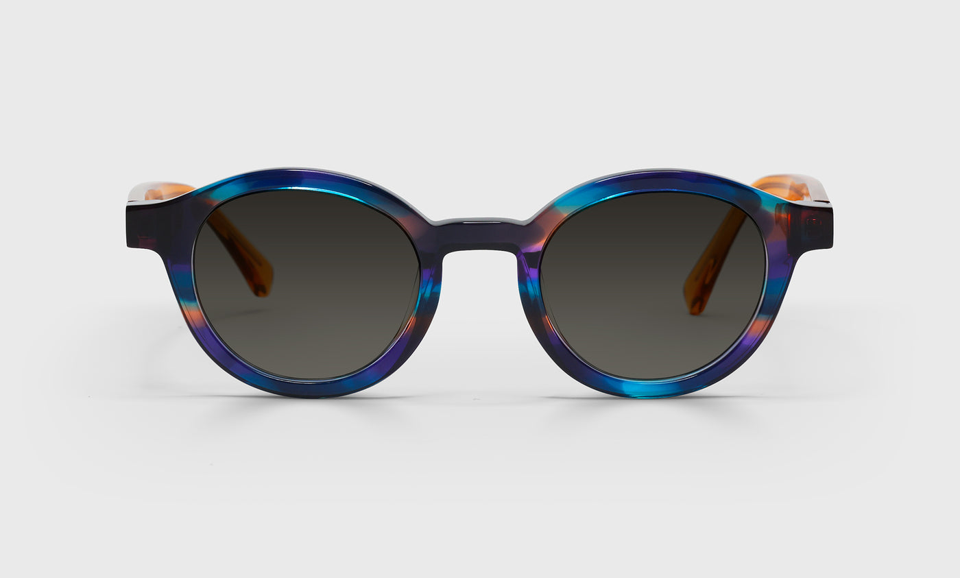 TV Party Average Color 13 Purple & Orange Multi-Color Acetate Sunglasses with Crystal Temple Tips - Perfect for Beach Parties, Music Festivals & Summer Outdoor Activities