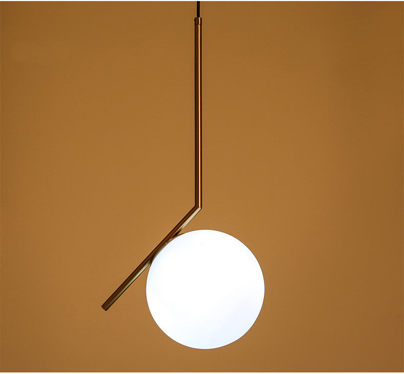 Flos Gold Pendant Light - Modern Hanging Chandelier for Dining Room, Kitchen Island & Bedroom Lighting Decor