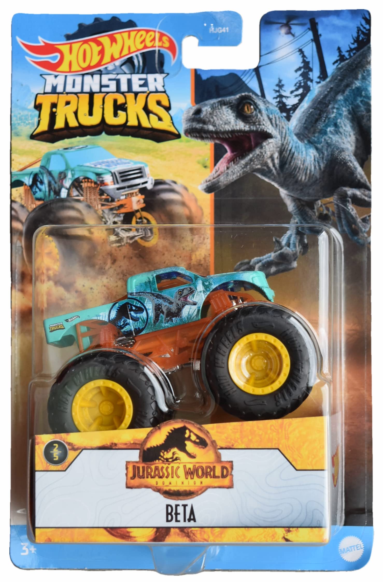 Hot Wheels Monster Trucks Beta & Jurassic World Dominion Die-Cast Toy Cars - Collectible Action Vehicles for Kids & Adults - Perfect for Playtime, Birthday Gifts & Display Collection