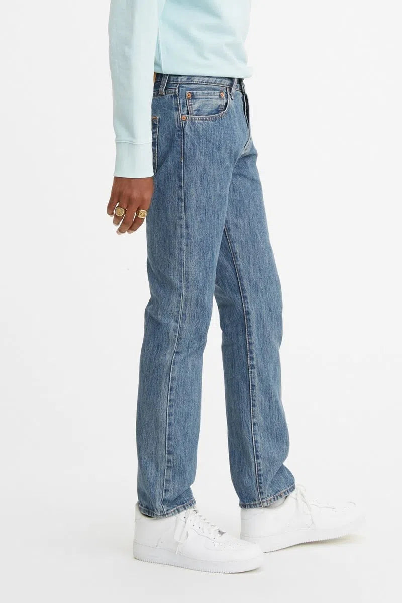 Original Levi's 501 Button Fly Jeans for Men - Classic Straight Fit Rinsed Denim Pants | Casual Wear, Work & Everyday Style