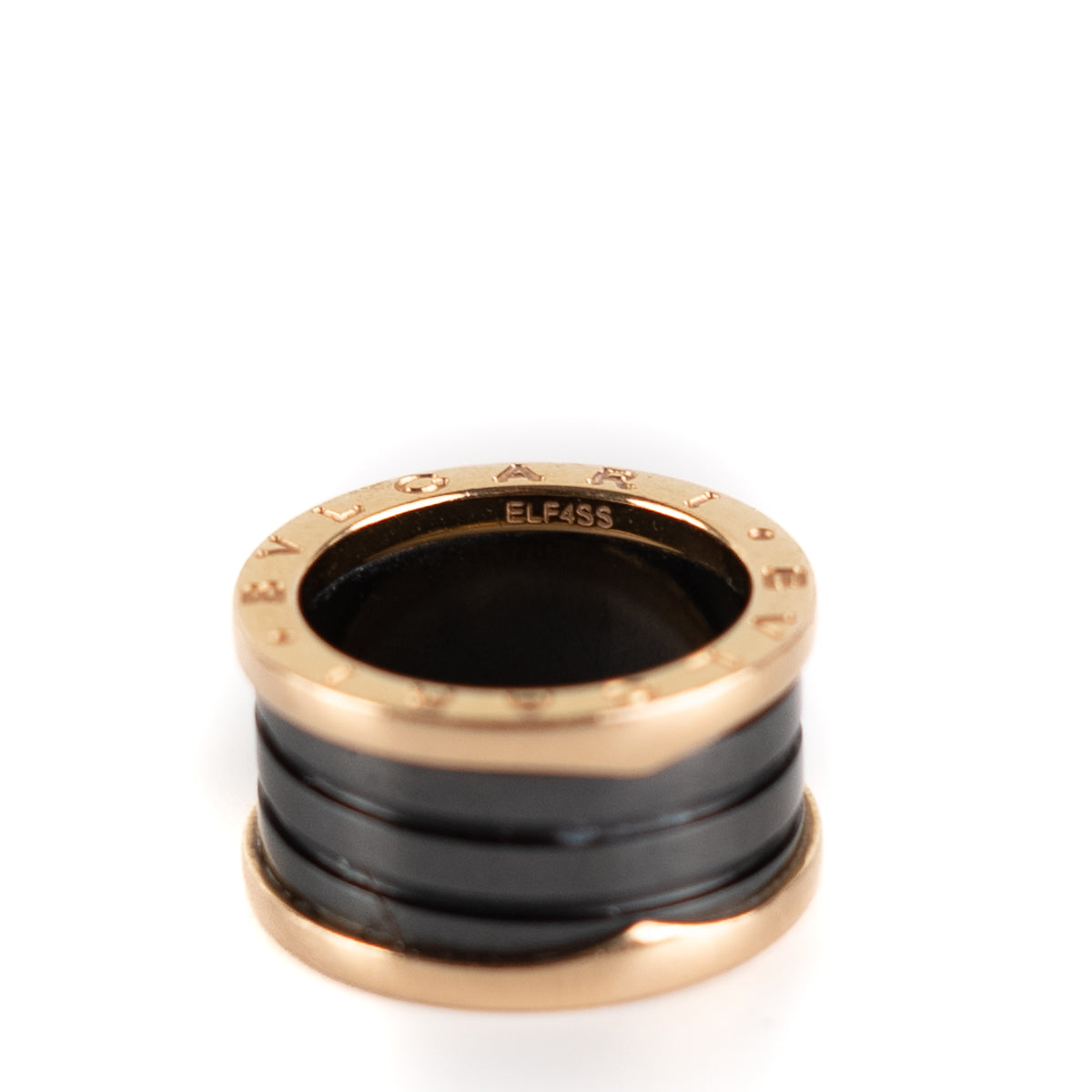 Bvlgari B.Zero1 Ring in Black Ceramic & Rose Gold - Luxury Italian Jewelry for Women, Perfect for Weddings, Anniversaries & Special Occasions