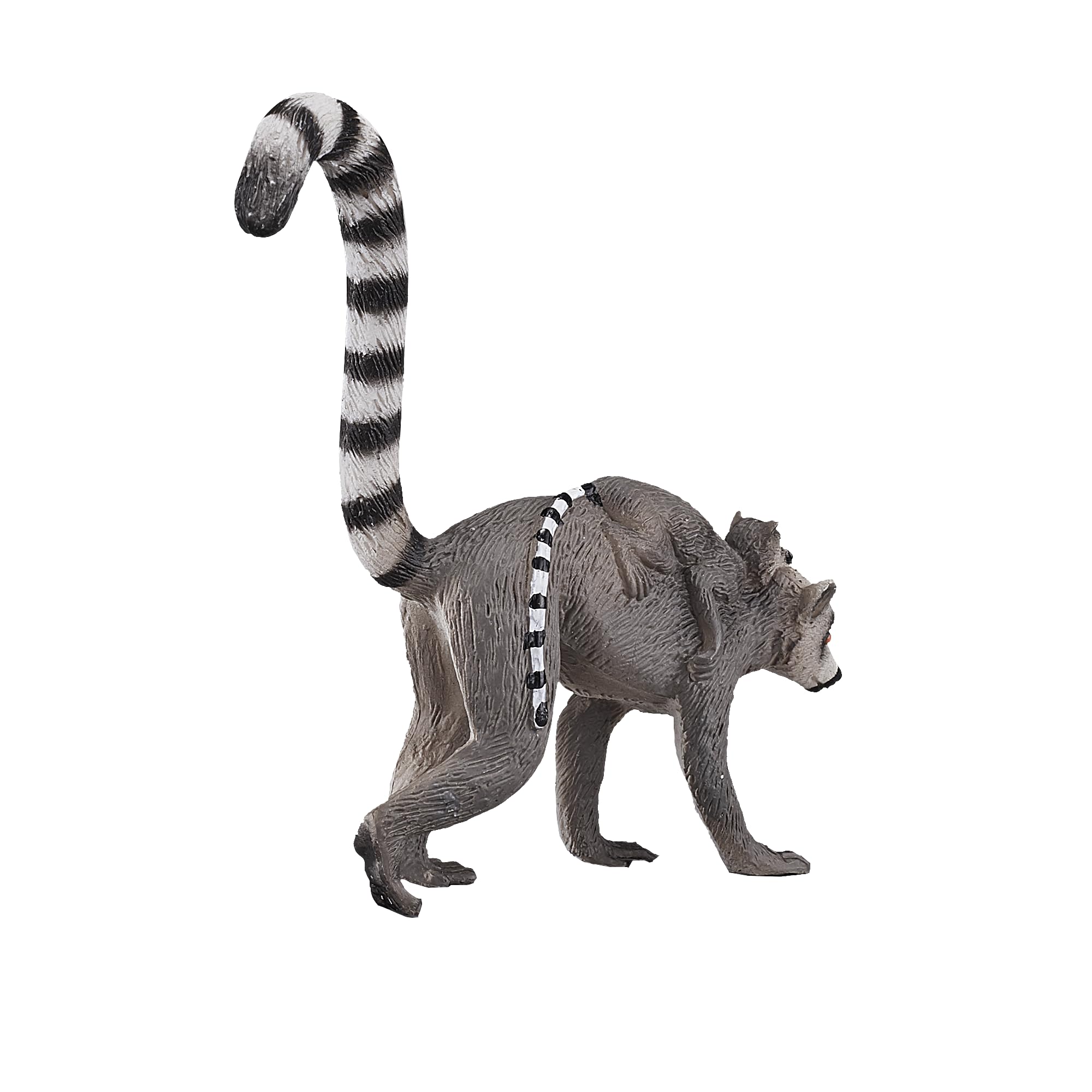 MOJO Lemur with Baby Toy Figure - Realistic Medium-Sized Animal Figurine for Kids, Collectors & Educational Play | Perfect for Jungle-Themed Dioramas, School Projects & Gift Giving