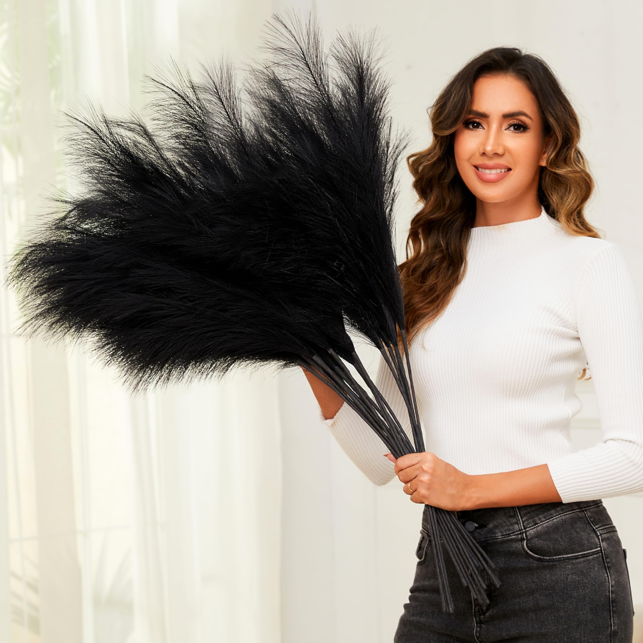 PERFNIQUE Black Pampas Grass - 9PCS 38