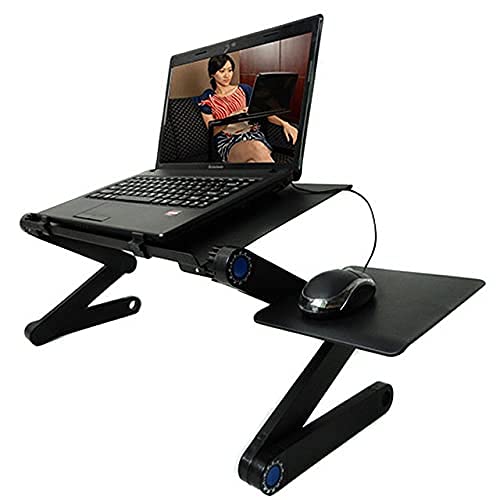 Viinice Portable Folding Laptop Stand - Adjustable Laptop Table for Bed, Sofa & Office - Ergonomic Notebook Desk Holder with Cooling Function for MacBook, iPad, Tablet PC - Perfect for Work, Study & Gaming in Bed or Small Spaces
