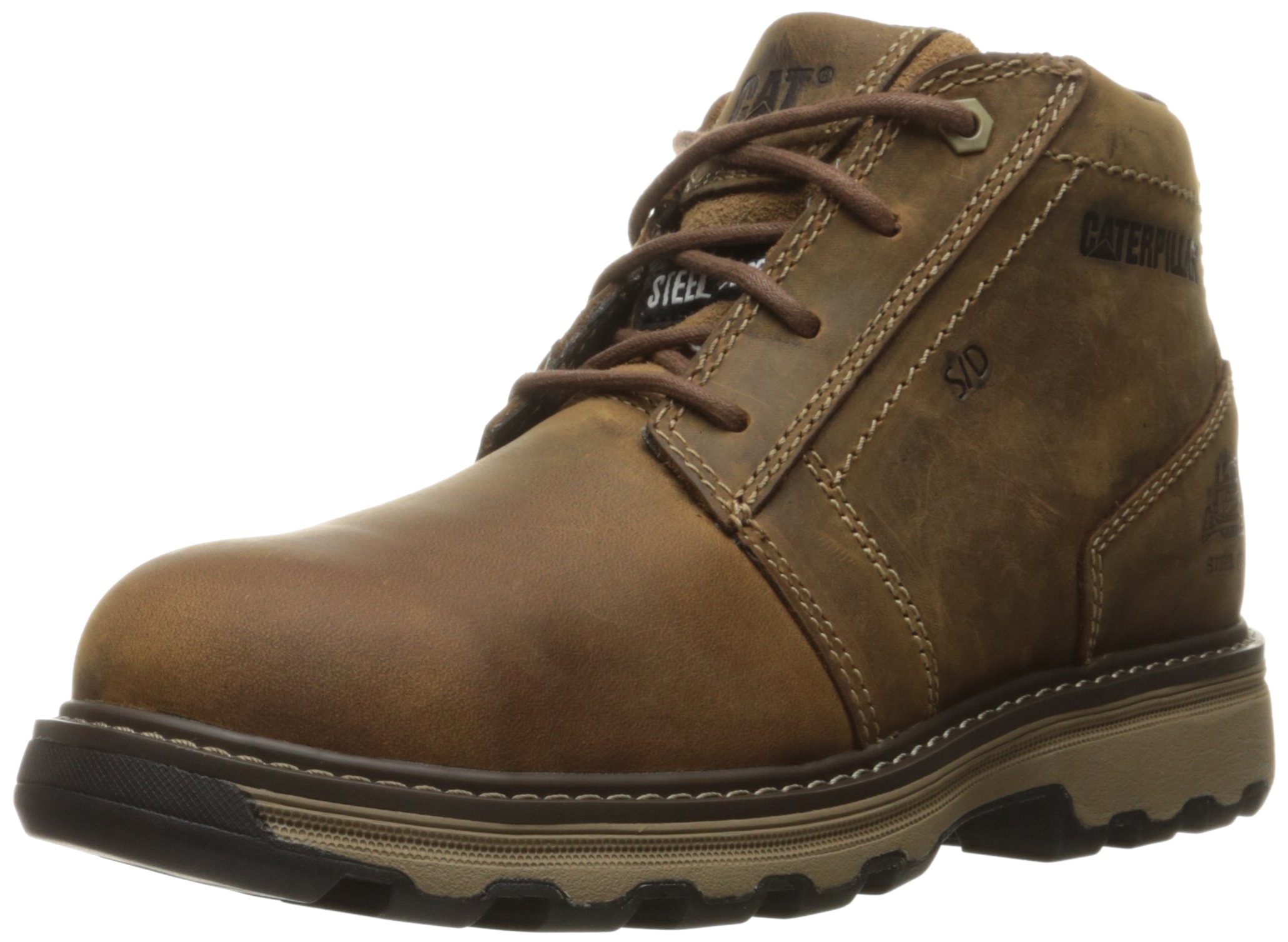 Cat Footwear Men's Parker Steel Toe Work Boots - OSHA Compliant Industrial & Construction Shoes for Safety, Comfort & Durability - Ideal for Construction Workers, Electricians & Heavy Labor Jobs