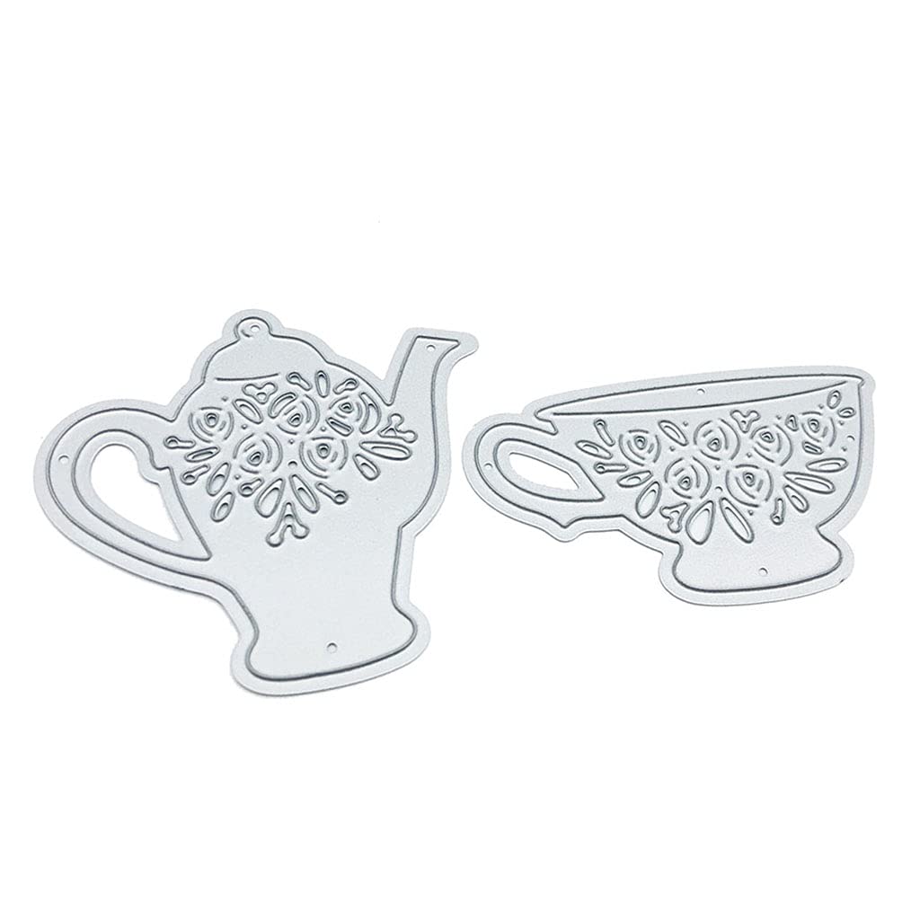 Metal Teacup Teapot Die Cuts for Card Making - Embossing Dies for Scrapbooking, DIY Greeting Cards, Paper Crafts & Album Decoration - Perfect for Wedding Invitations, Birthday Cards & Home Decor Projects