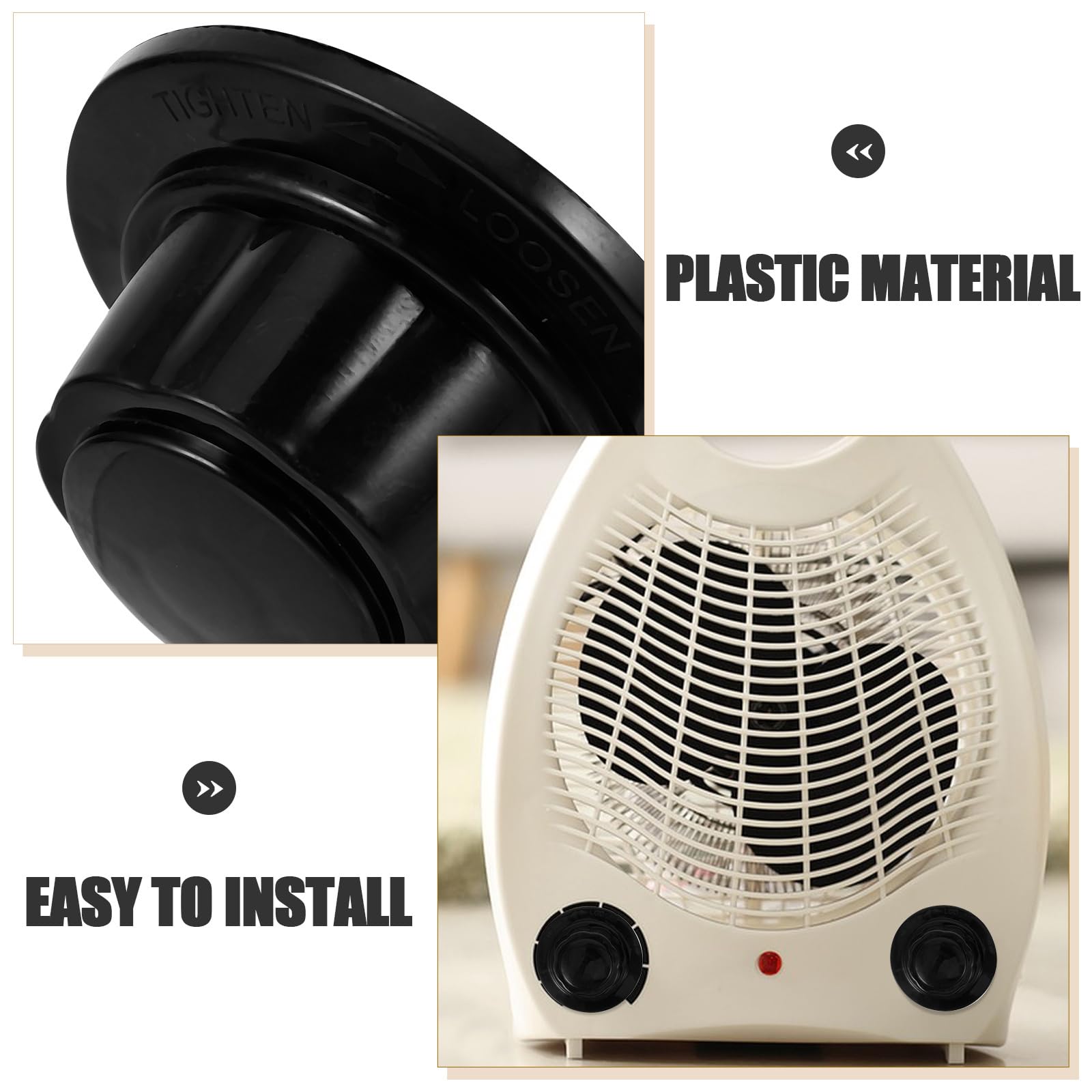 BESTOYARD 4Pcs 2-Inch Universal Fan Nut Caps - Replacement Plastic Nut Cover for Table Fan, Vertical & Floor Fan Blades - Perfect for Home, Office & Workshop Cooling Systems