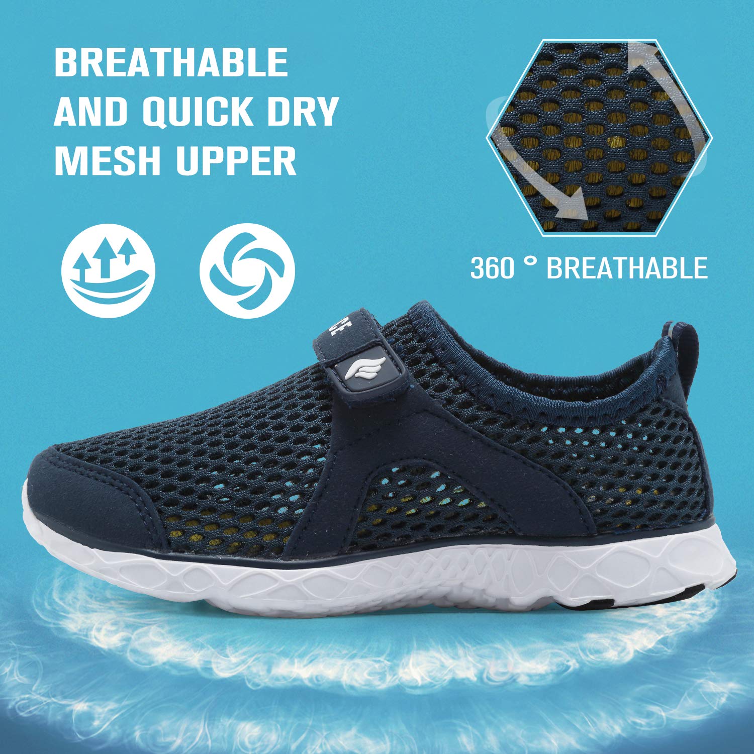 CIOR Kids Water Shoes - Lightweight Swim Sneakers for Toddler & Big Kid - Beach & Pool Sports
