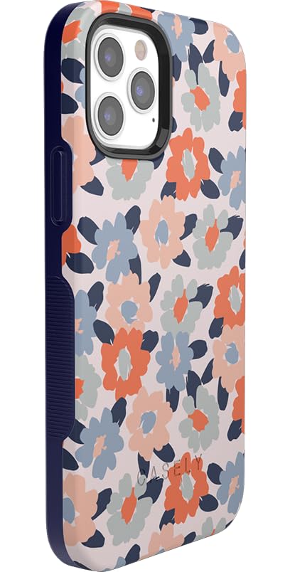 Casely iPhone 12 Pro Max Case with Pastel Floral Design - Slim Protective Phone Cover for Women | Perfect for Everyday Use, Office & Outdoor Activities