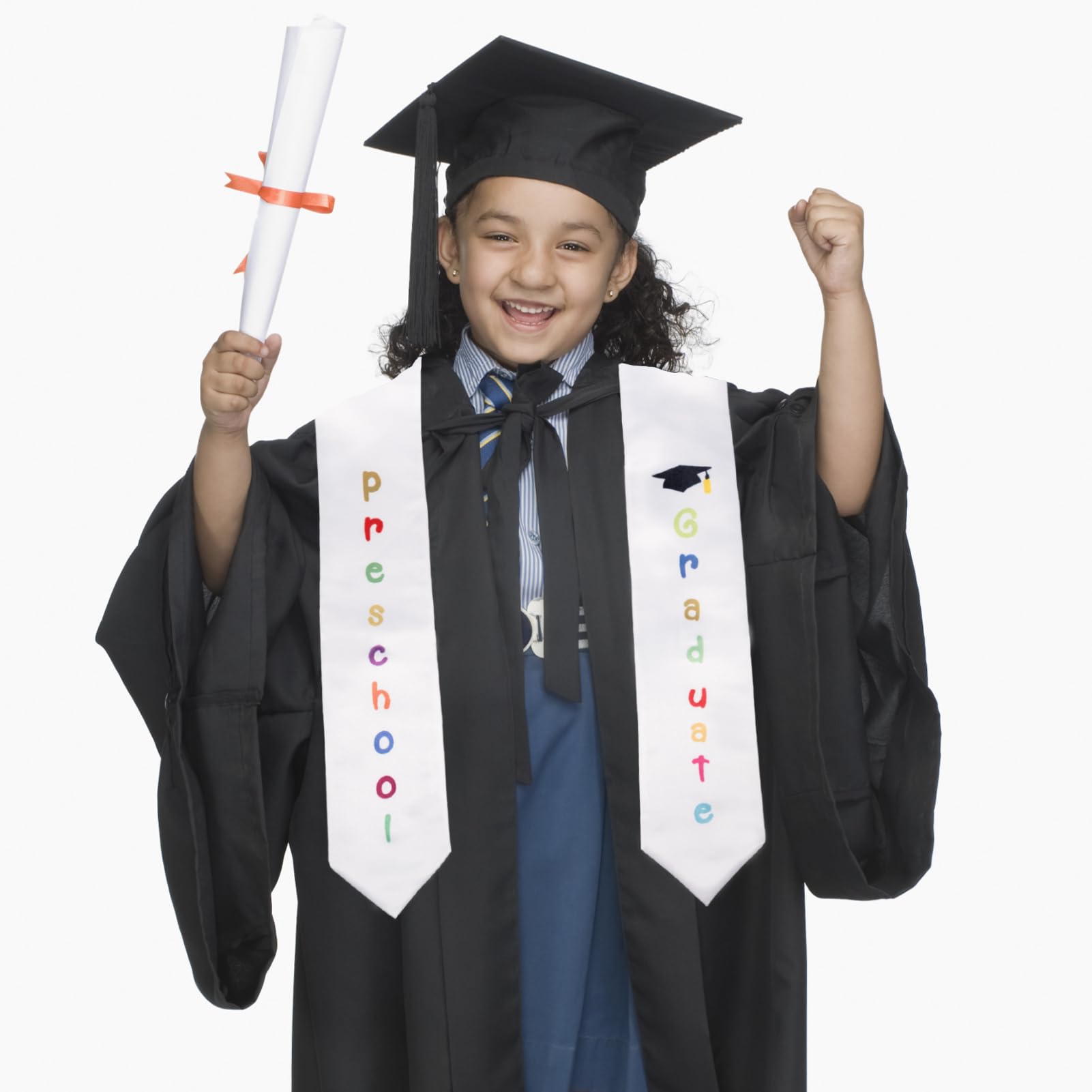 Unisex Kids Graduation Stole Sash for Preschool & Kindergarten - 50 Inch Long Printed Ceremony Stole - Perfect for Graduation, Award Ceremonies & School Events