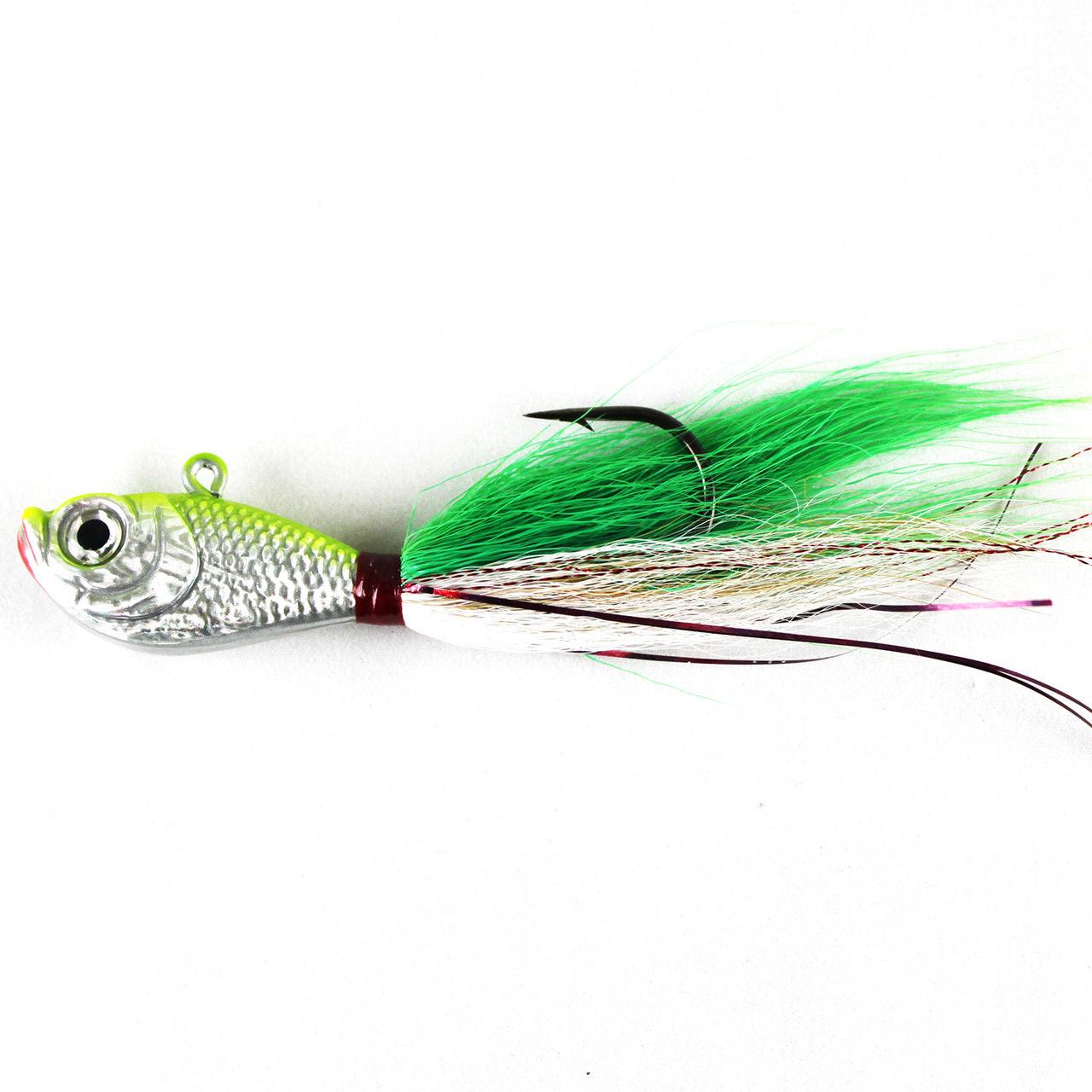 Premium Bucktail Jigs for Saltwater Fishing – Jigging World Ver. 1 Closeout – Ideal for Striped Bass, Fluke & Inshore Gamefish