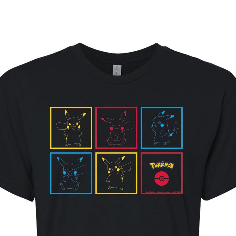 Pokémon Pikachu Graphic Cropped T-Shirt for Juniors - Soft Cotton Blend Tee - Cute Anime Casual Top for School, Gaming & Everyday Wear