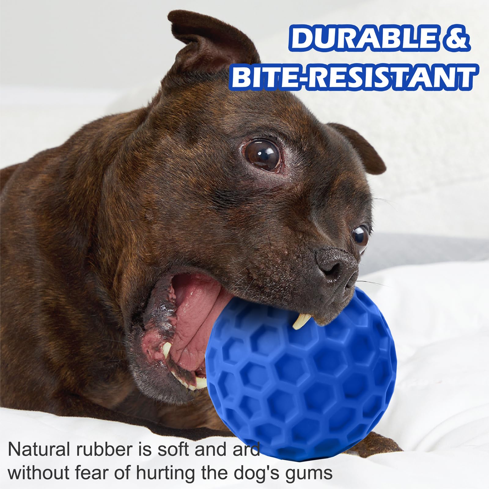 FAMALL 2 Pack Indestructible Dog Chew Toys - Heavy Duty Chew Proof Balls for Aggressive Chewers, Interactive Anxiety Relief Dog Toys for Large Medium Small Dogs - Perfect for Fetch, Training & Boredom Relief