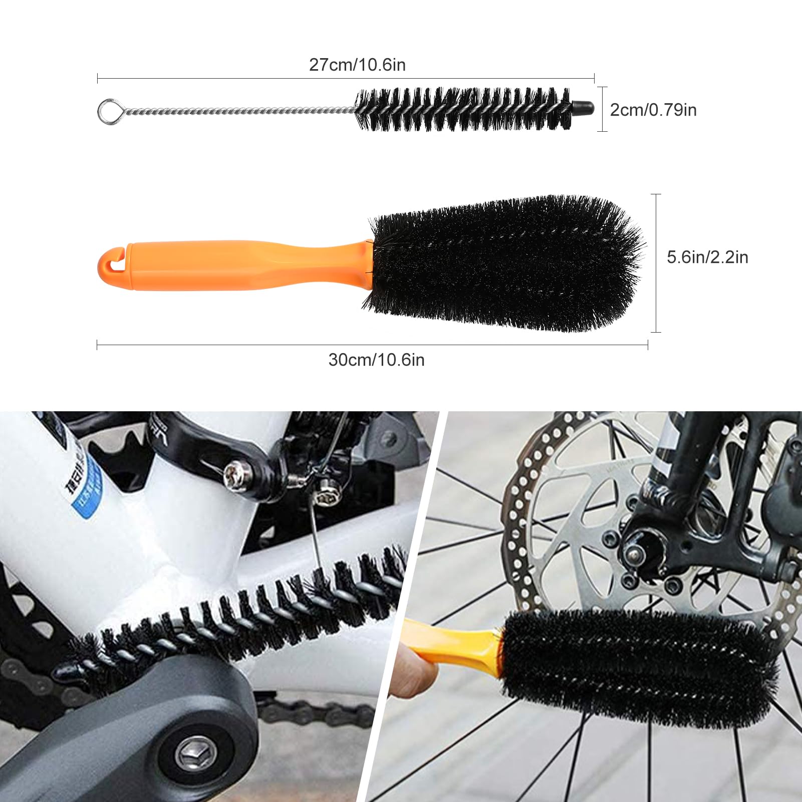 9PCS Bike Cleaning Tool Kit - Bicycle Chain Brush for Mountain, Road, BMX & Folding Bikes | Perfect for Home Bike Maintenance & Outdoor Cycling Gear Care