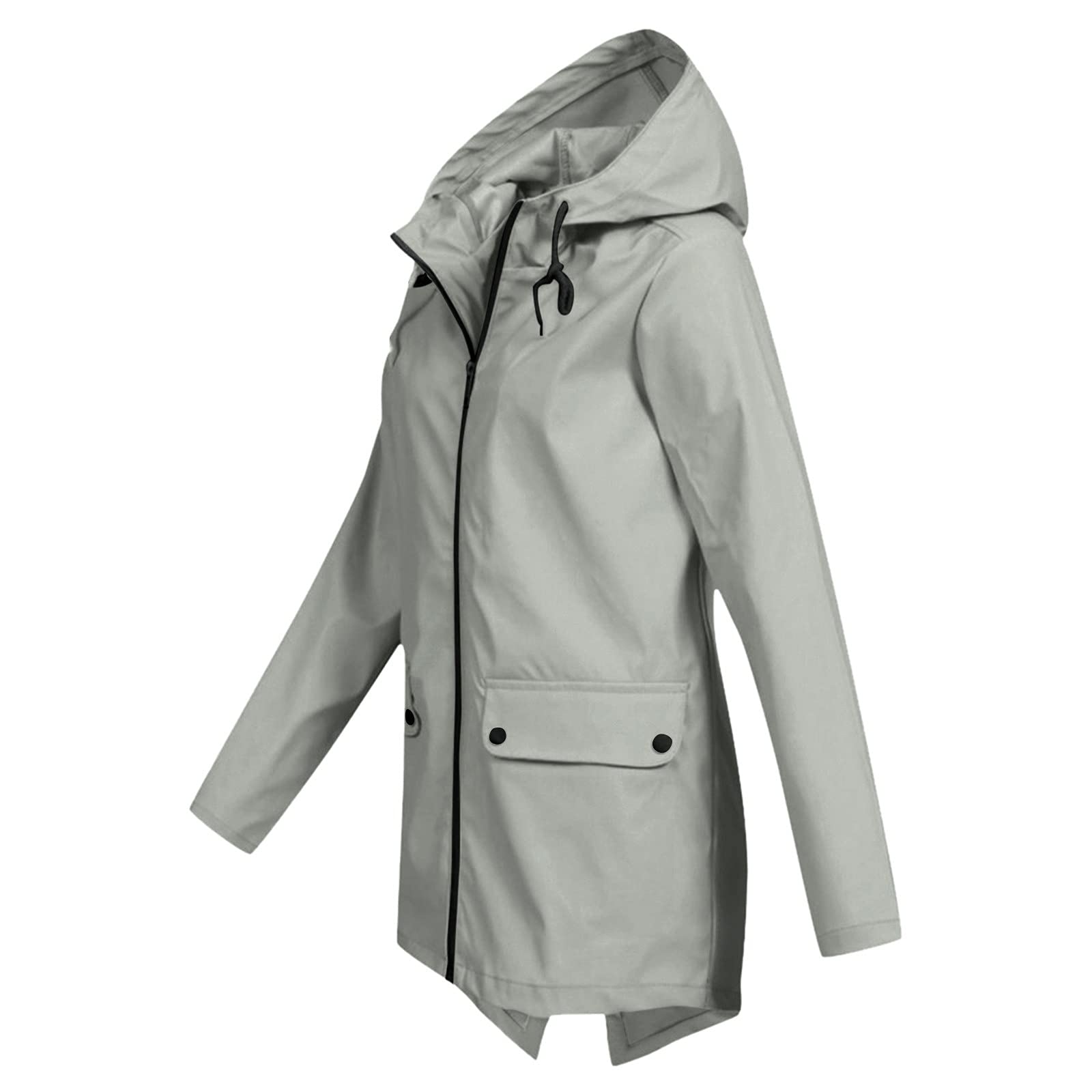 Waterproof Women's Windbreaker Jacket with Hood - Lightweight Long Raincoat for Hiking, Travel & Outdoor Activities | Perfect for Rainy Days & Adventure Trips